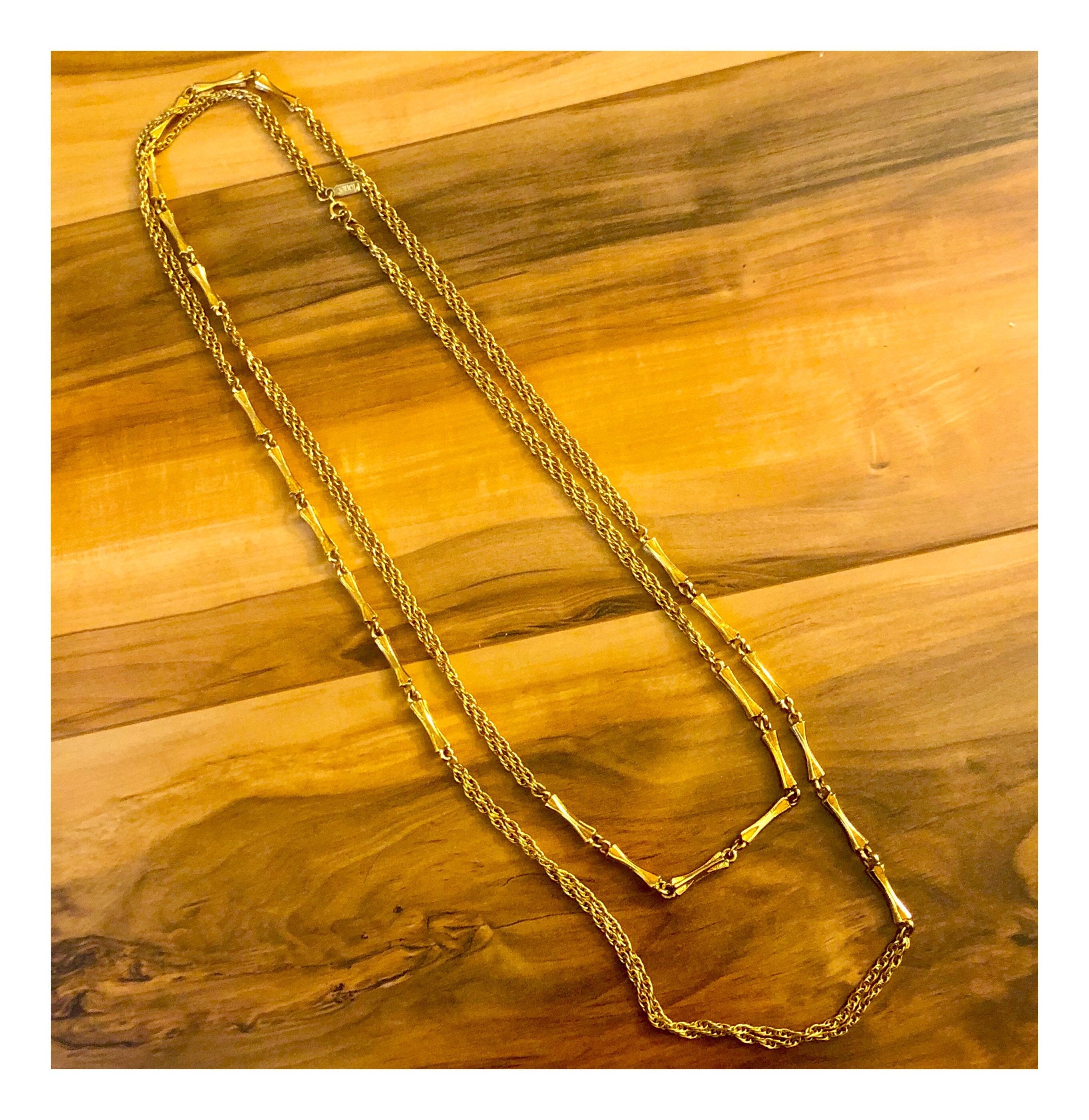 Vintage Long Gold Plated Chain Necklace by Monet | Shop THRILLING
