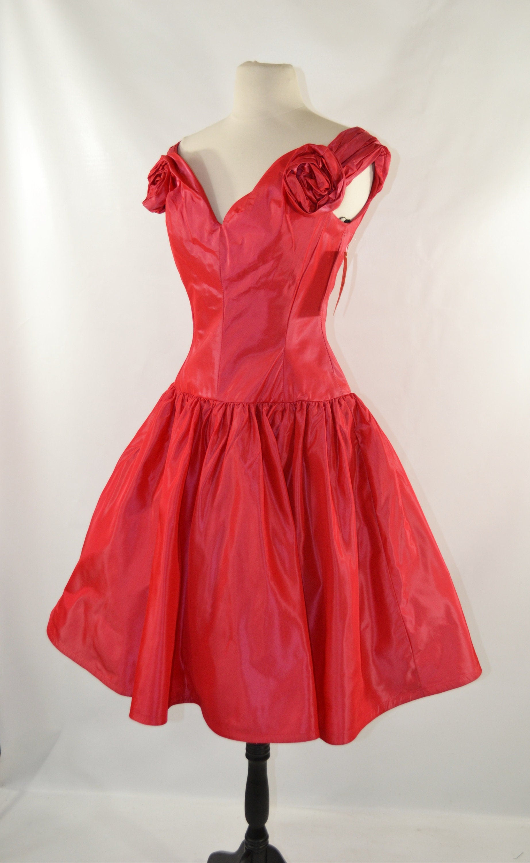 Vintage 80s Lipstick Red Rocker Prom Dress by Loehmann's | Shop THRILLING