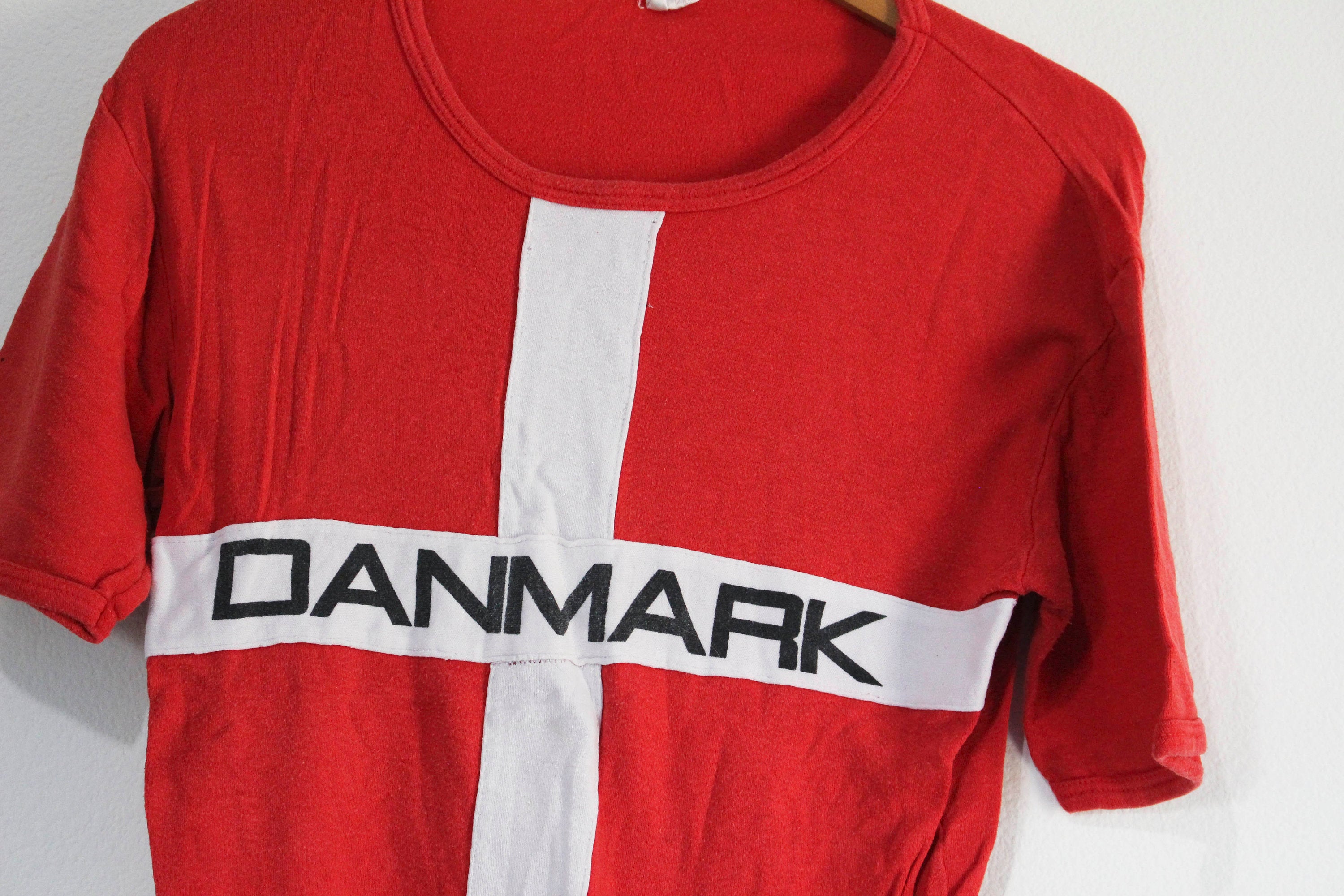 Red Denmark Vintage Red Denmark Flag T-Shirt | Shop THRILLING