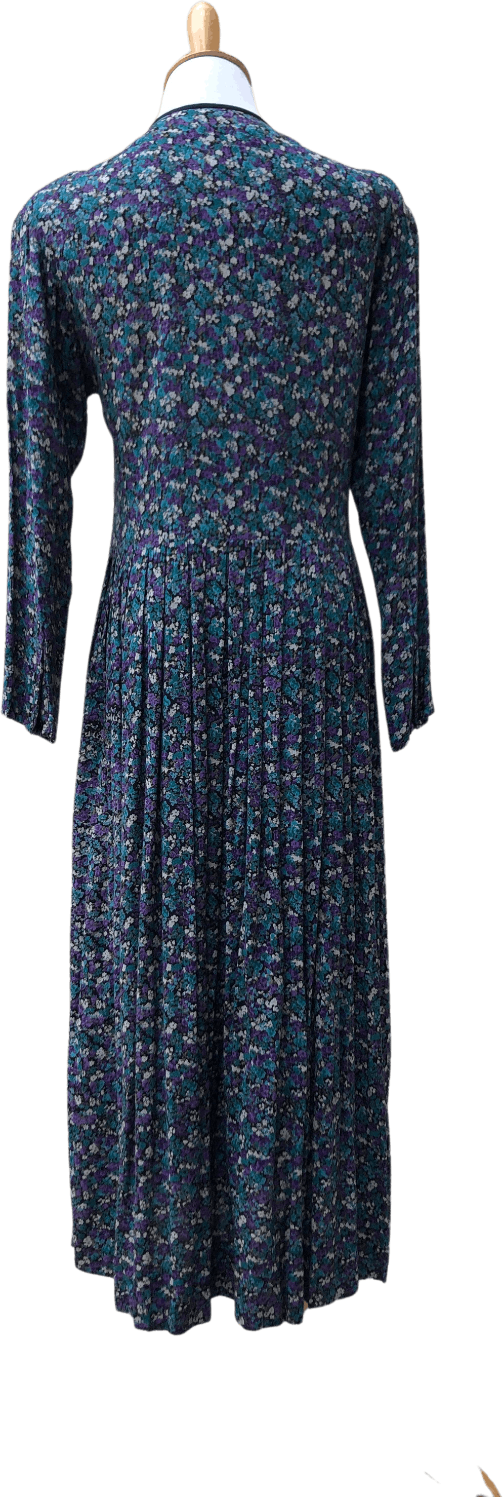 Vintage 80’s Calico Flower Rayon Midi Dress by Komil | Shop THRILLING