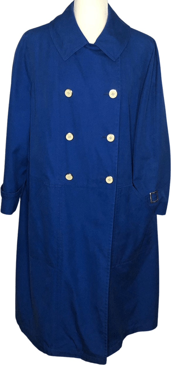 Vintage 70's Navy Double Breasted Trench Any Weather Coat by Misty ...