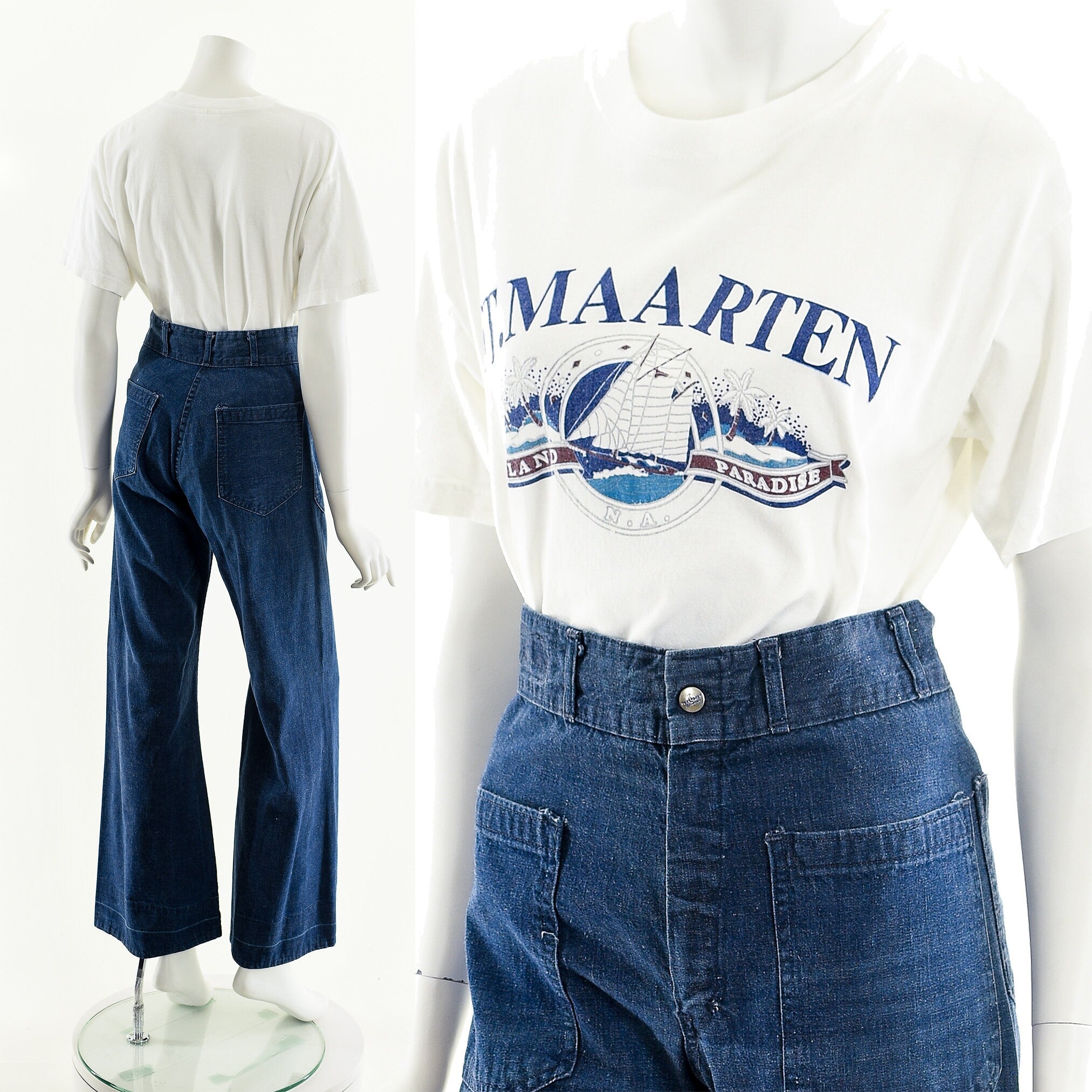 Vintage White St. Maarten Tourist Tee by Caribbean's | Shop THRILLING