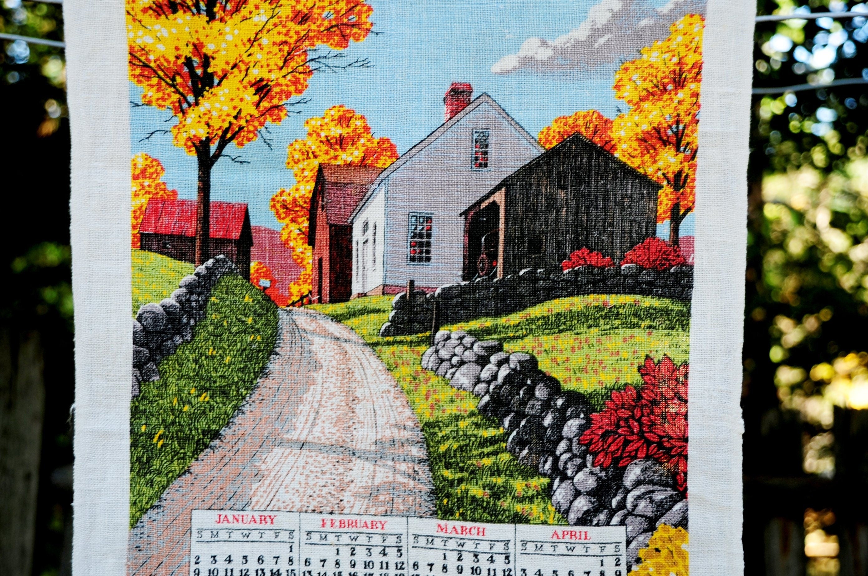 vintage-1983-country-fall-lane-and-house-let-me-live-in-a-house-poem