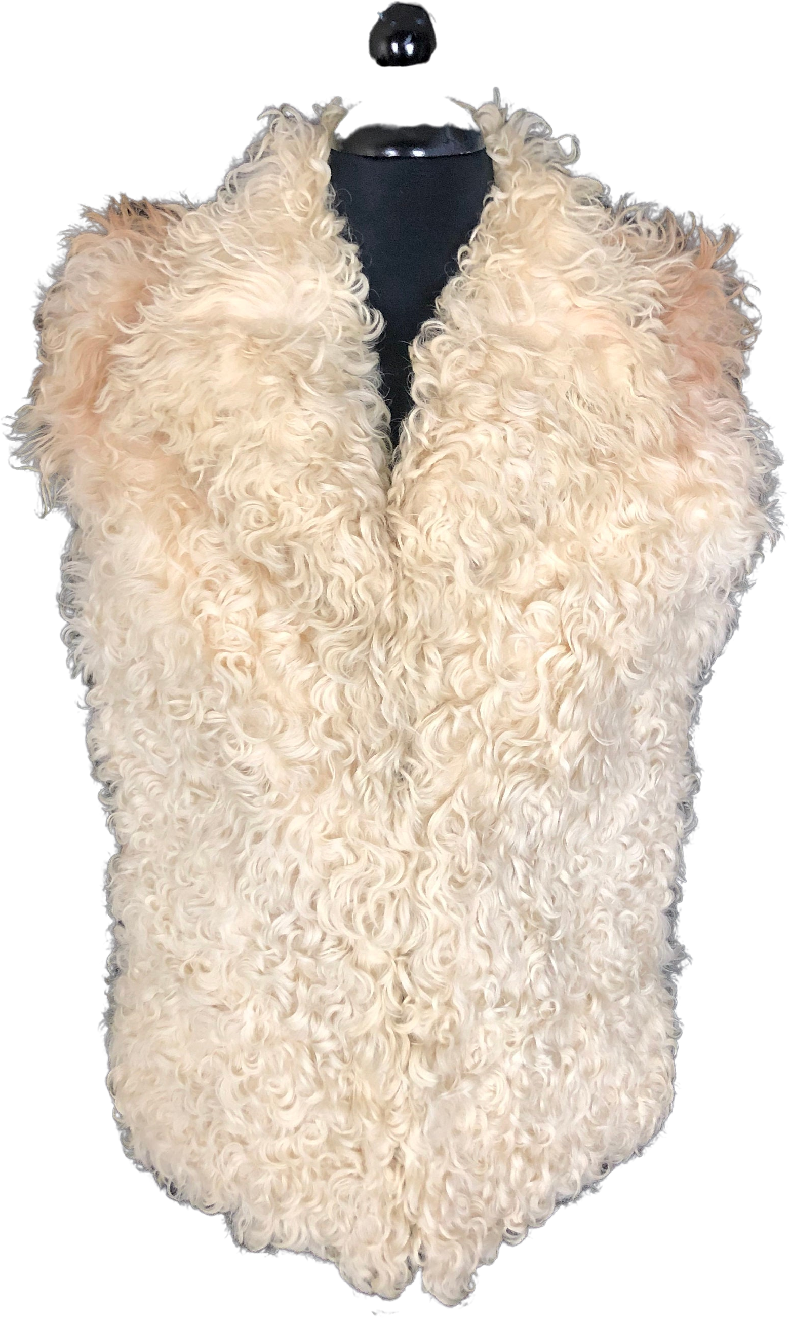 “FURRocious” Curly Lamb Fur good Coat size Large