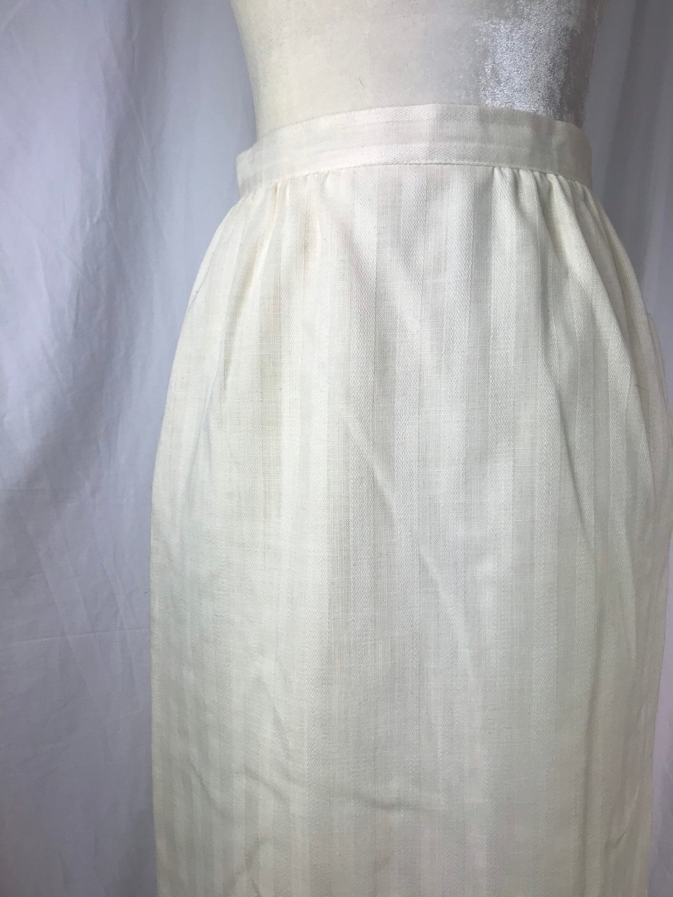 Vintage Cream Midi Pencil Skirt | Shop THRILLING