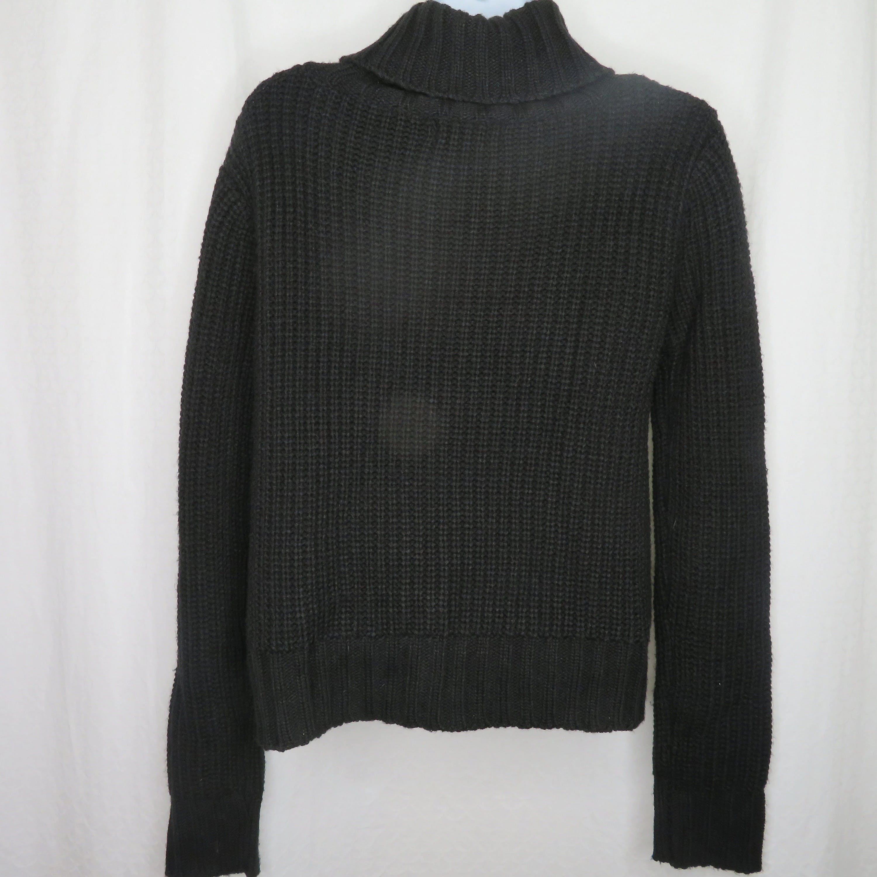 Vintage Lucca Couture Black Double Breasted Zip Cardigan Sweater by ...