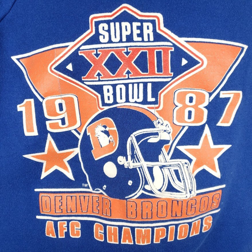 Vintage 80’s Men's Super Bowl Xxii Blue Sweatshirt | Shop THRILLING