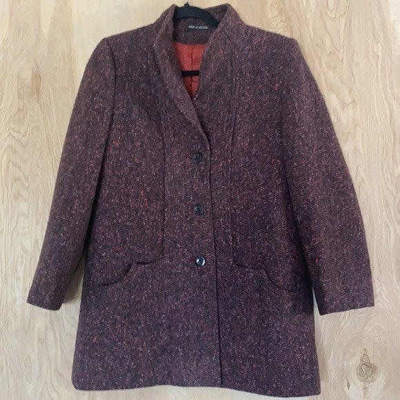 Vintage 70’s Burgundy Wool Tweed Coat Blazer by Jimmy Hourihan of ...