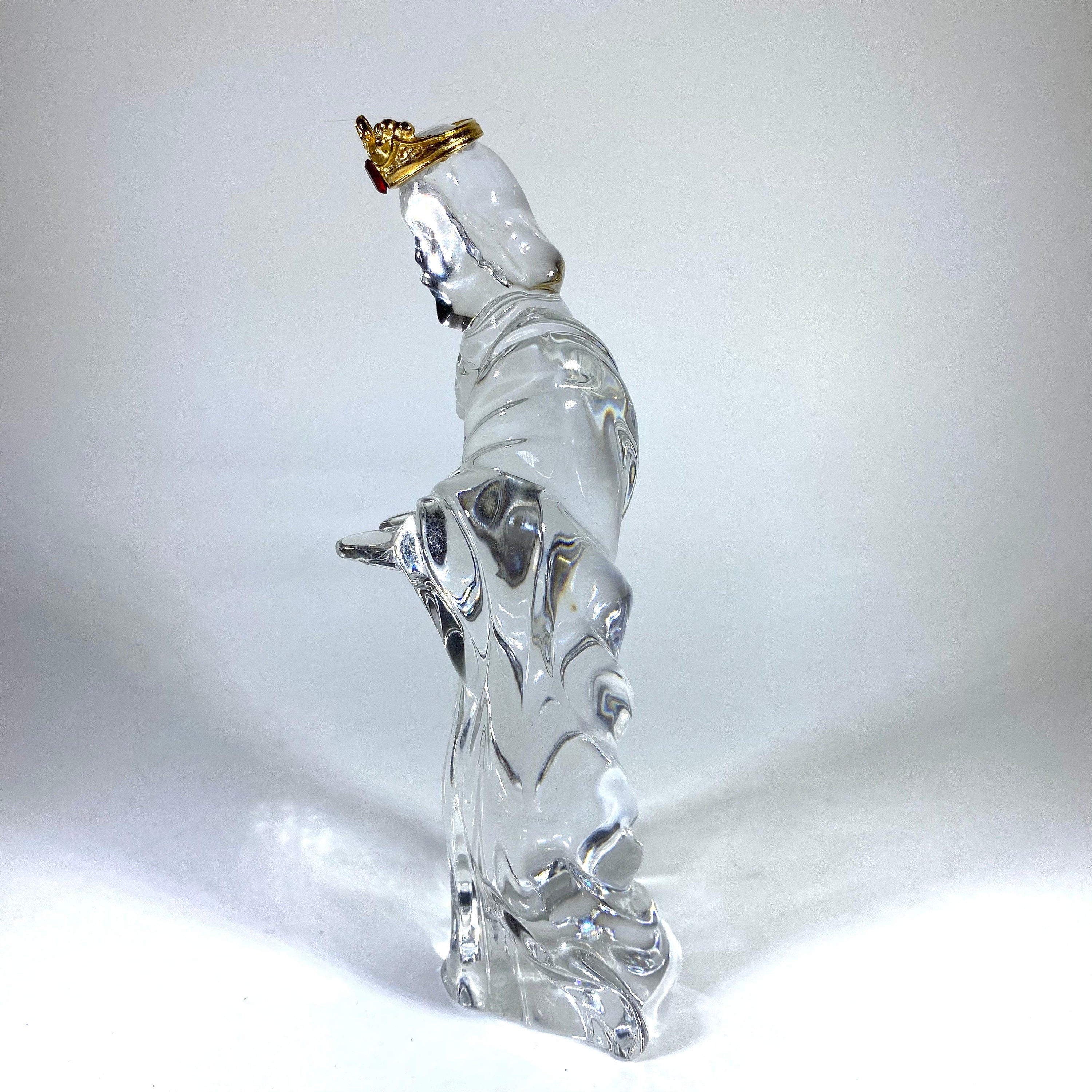 Vintage Gotham King Melchior Lead Crystal Nativity Figurine Made In