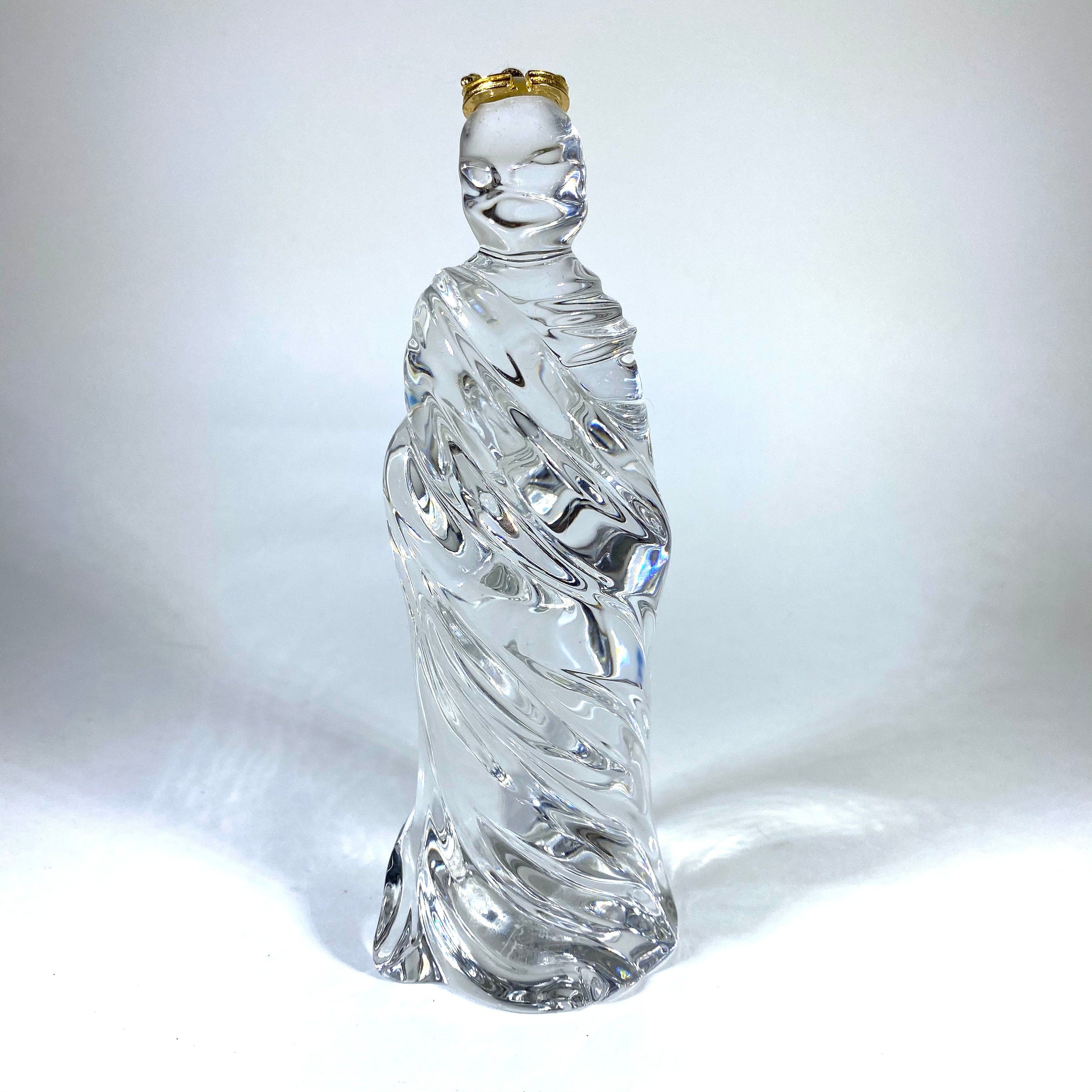 Vintage Gotham King Melchior Lead Crystal Nativity Figurine Made In