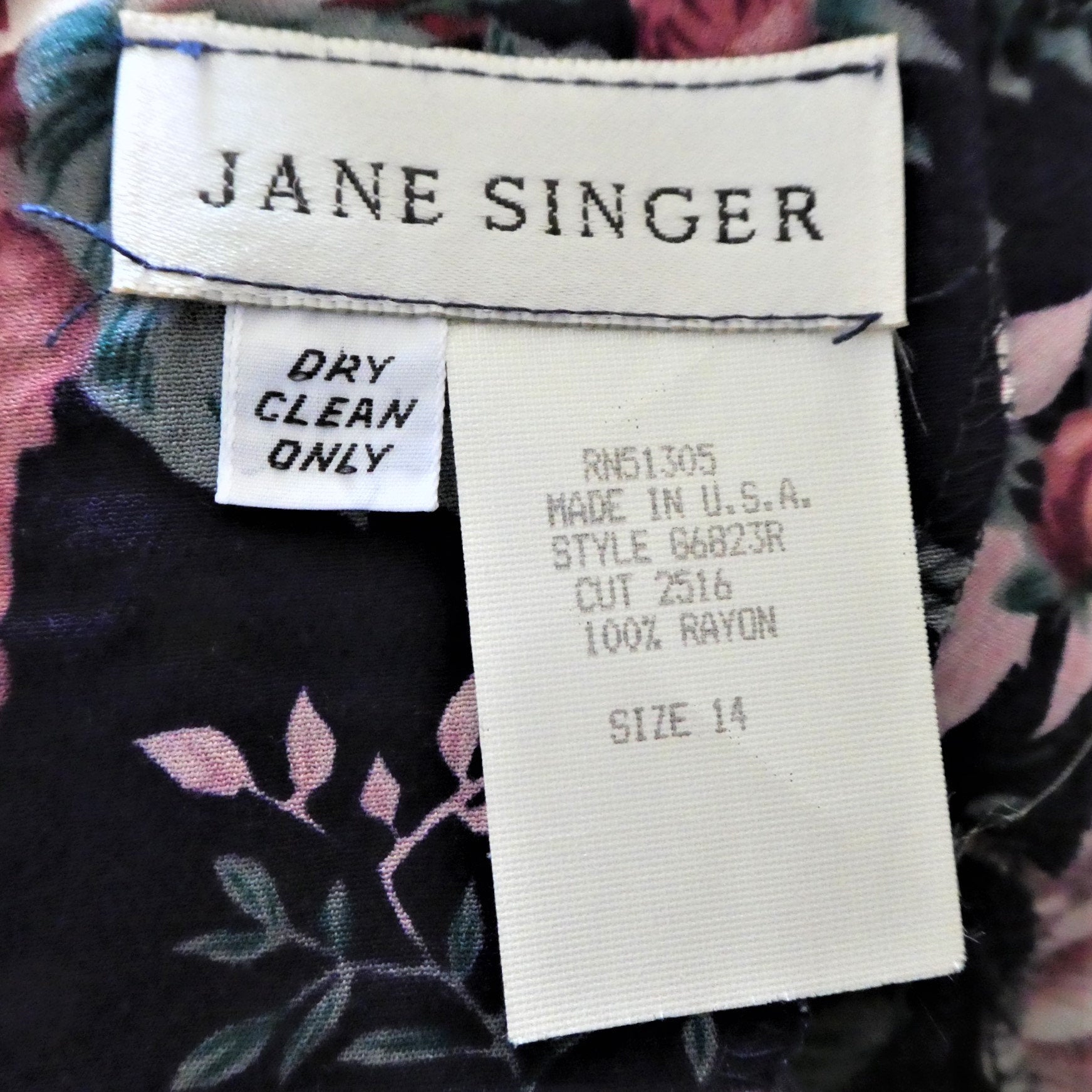 Vintage 80s Cottagecore Floral Print Pleated Dress L By Jane Singer ...