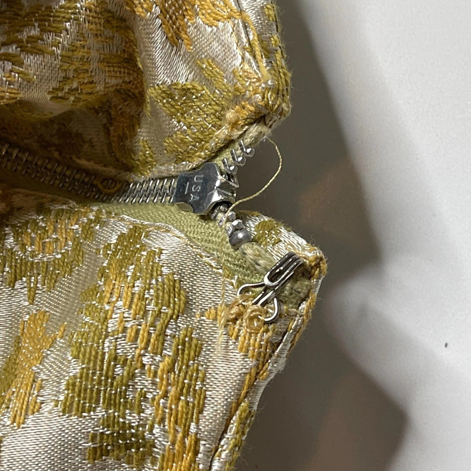 Vintage Gold Sleeveless Jacquard Sheath Dress | Shop THRILLING
