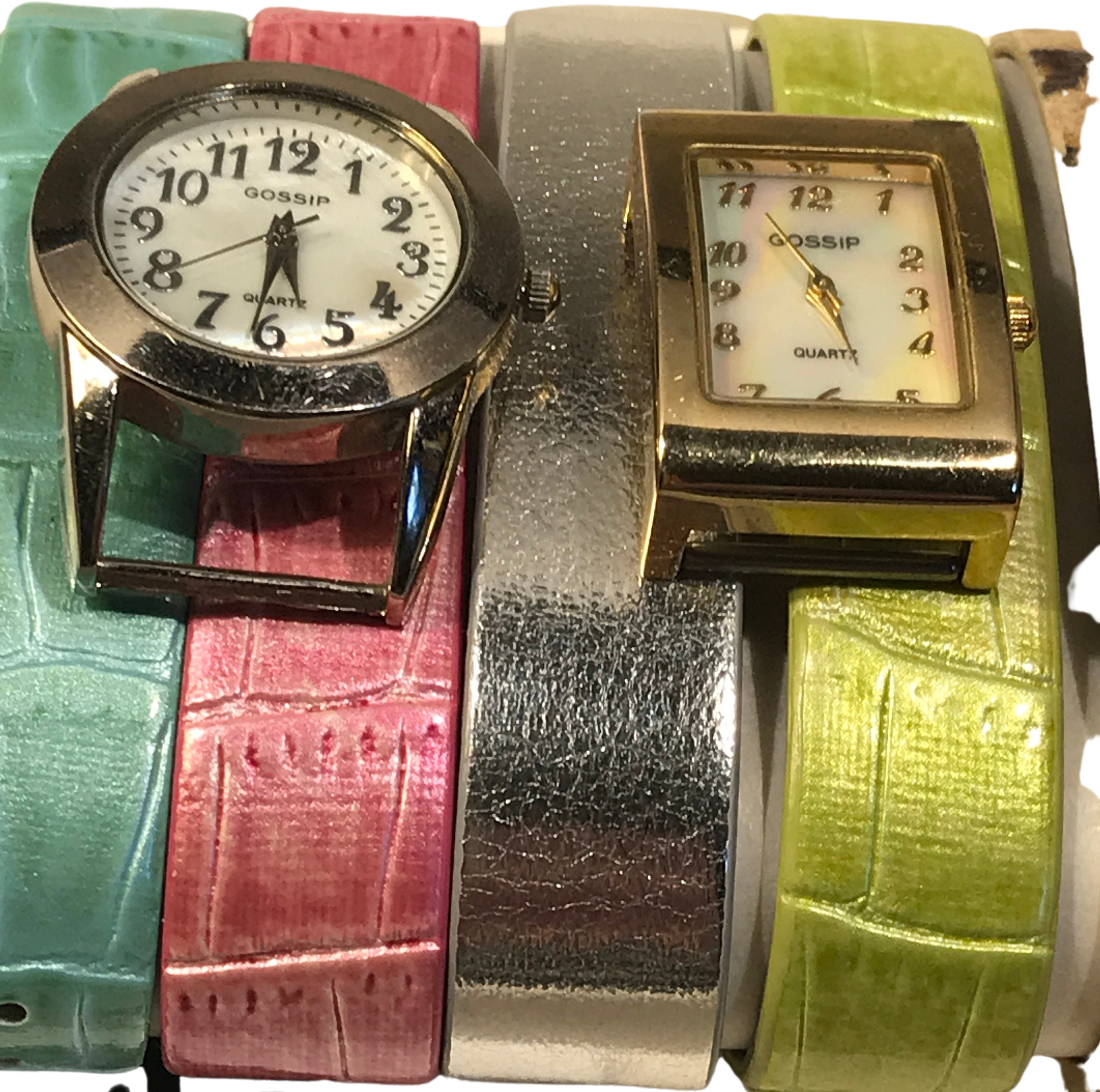 Gossip Interchangeable Watch Set with Colorful Bands Gossip QVC Womens Watch & Bands Interchangeable Vintage - Etsy main image 2