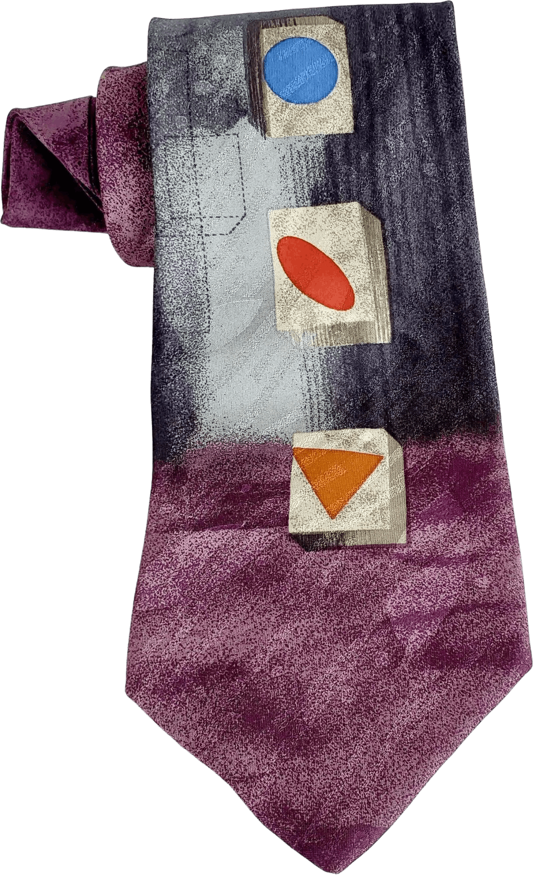 Vintage Silk Abstract Necktie by Albert Nipon, Purple and Gray Tie by ...