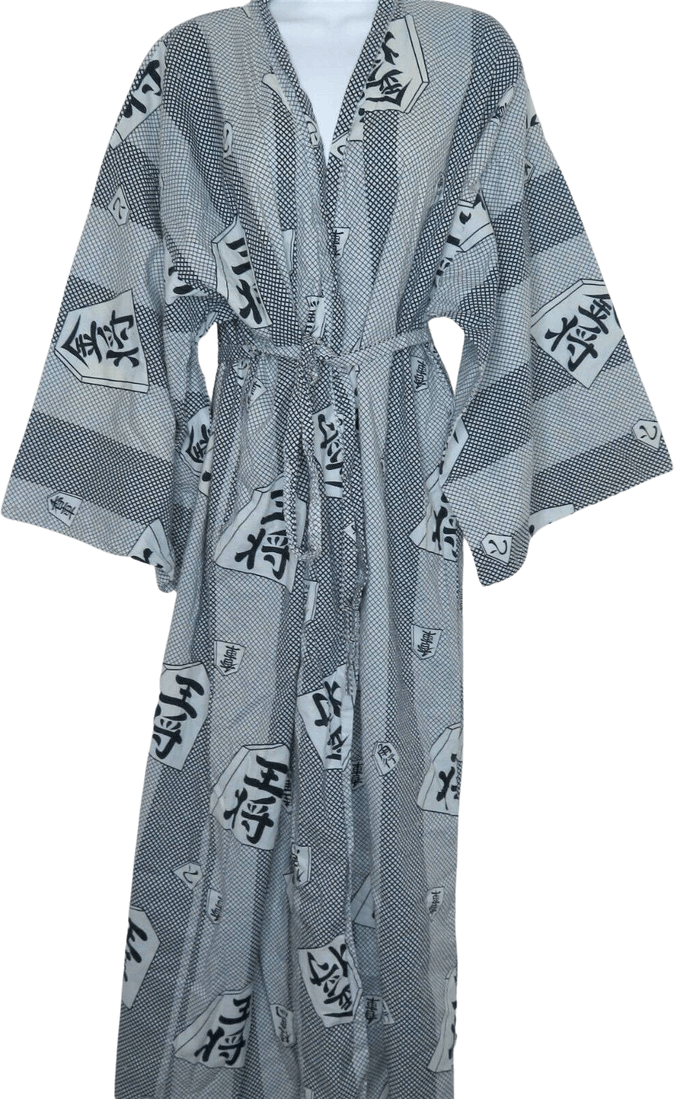 Vintage Blue Traditional Japan Made Kimono Robe by Ichi Ban Shop
