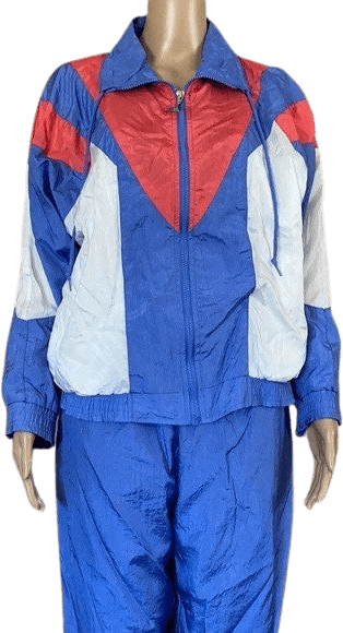 Vintage 80’s/90’s Blue Multicolor Two Piece Tracksuit Jacket and Pants ...