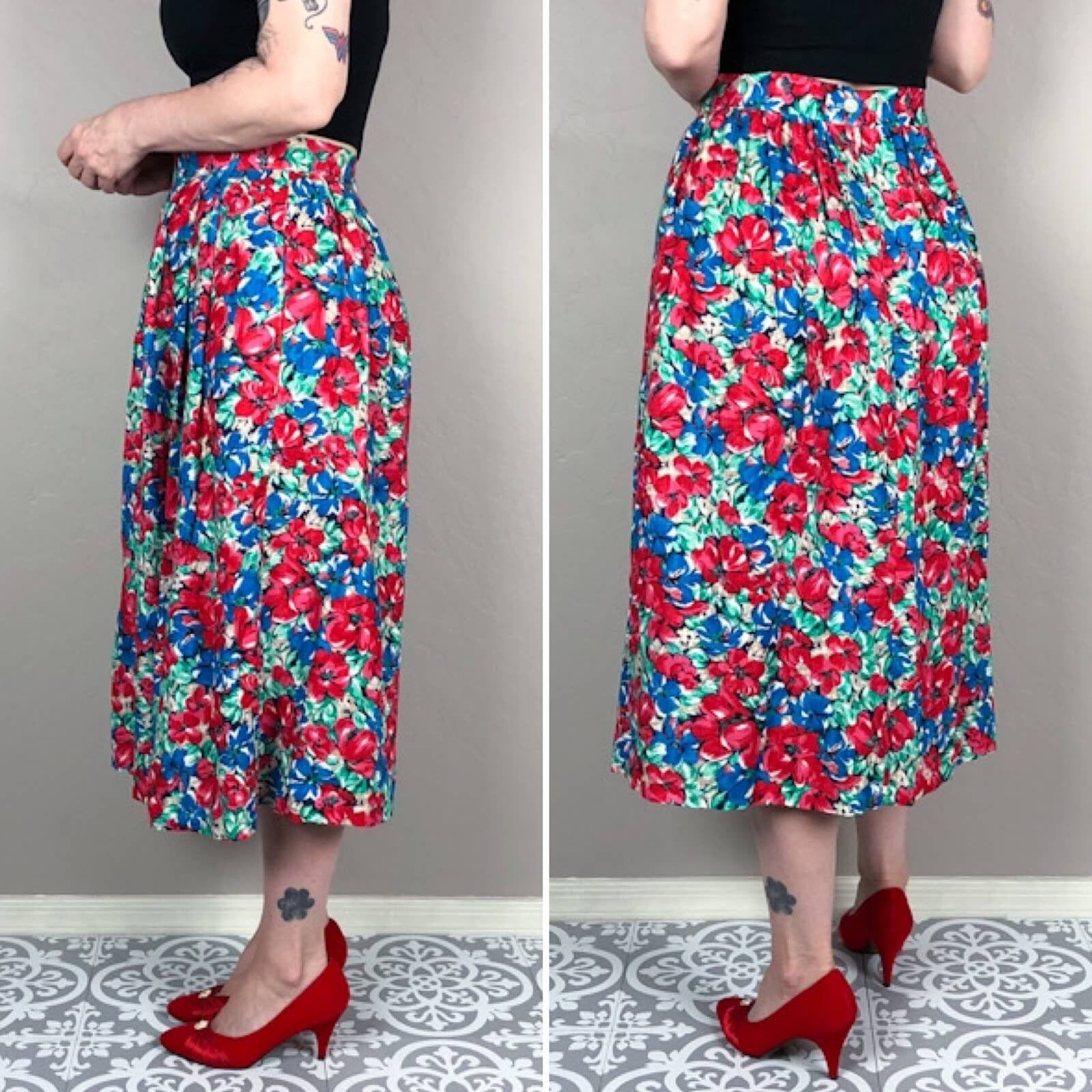 Vintage 80’s Full Floral Skirt. by Worthington | Shop THRILLING