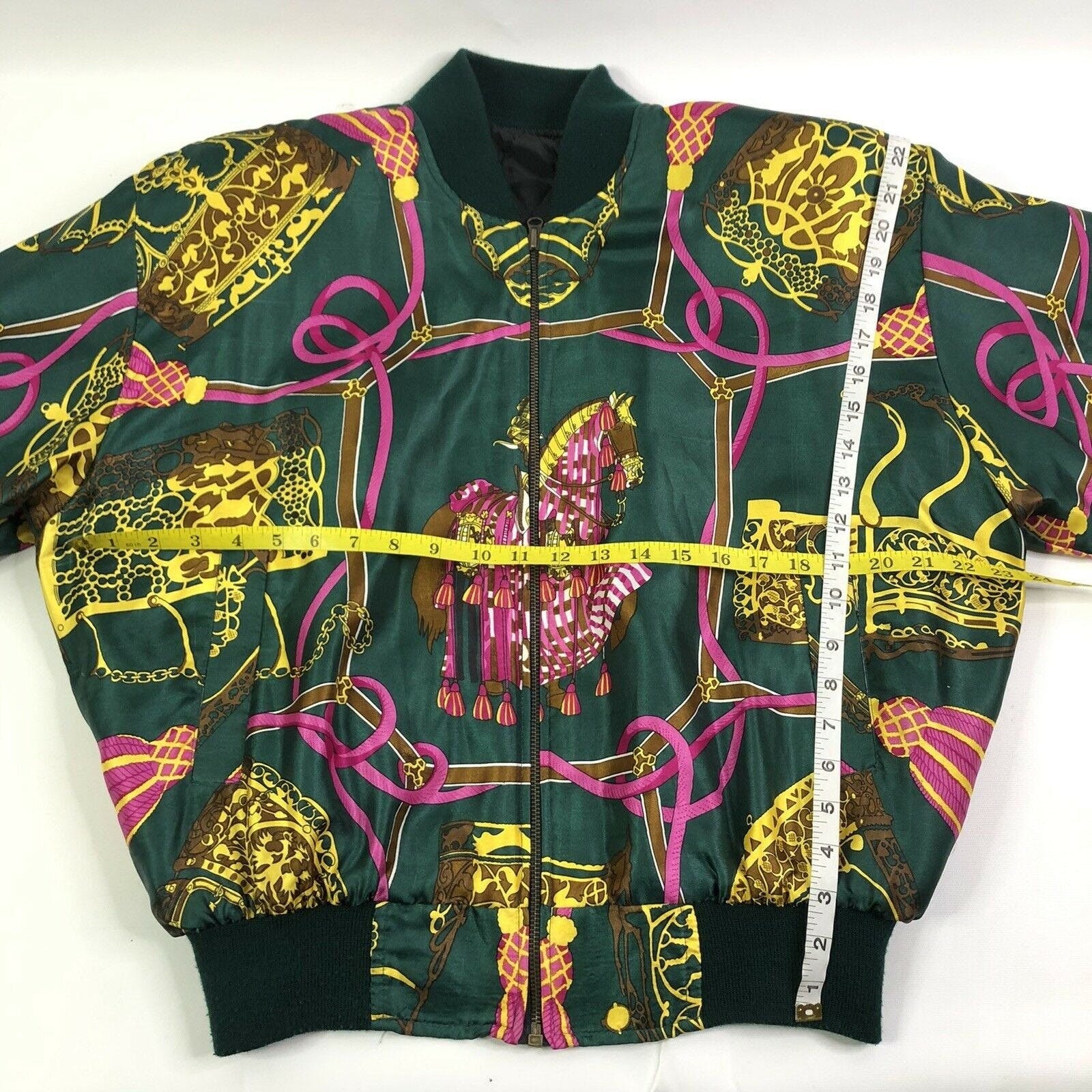 Vintage Knight Horse Graphic Silky Bomber Jacket | Shop THRILLING