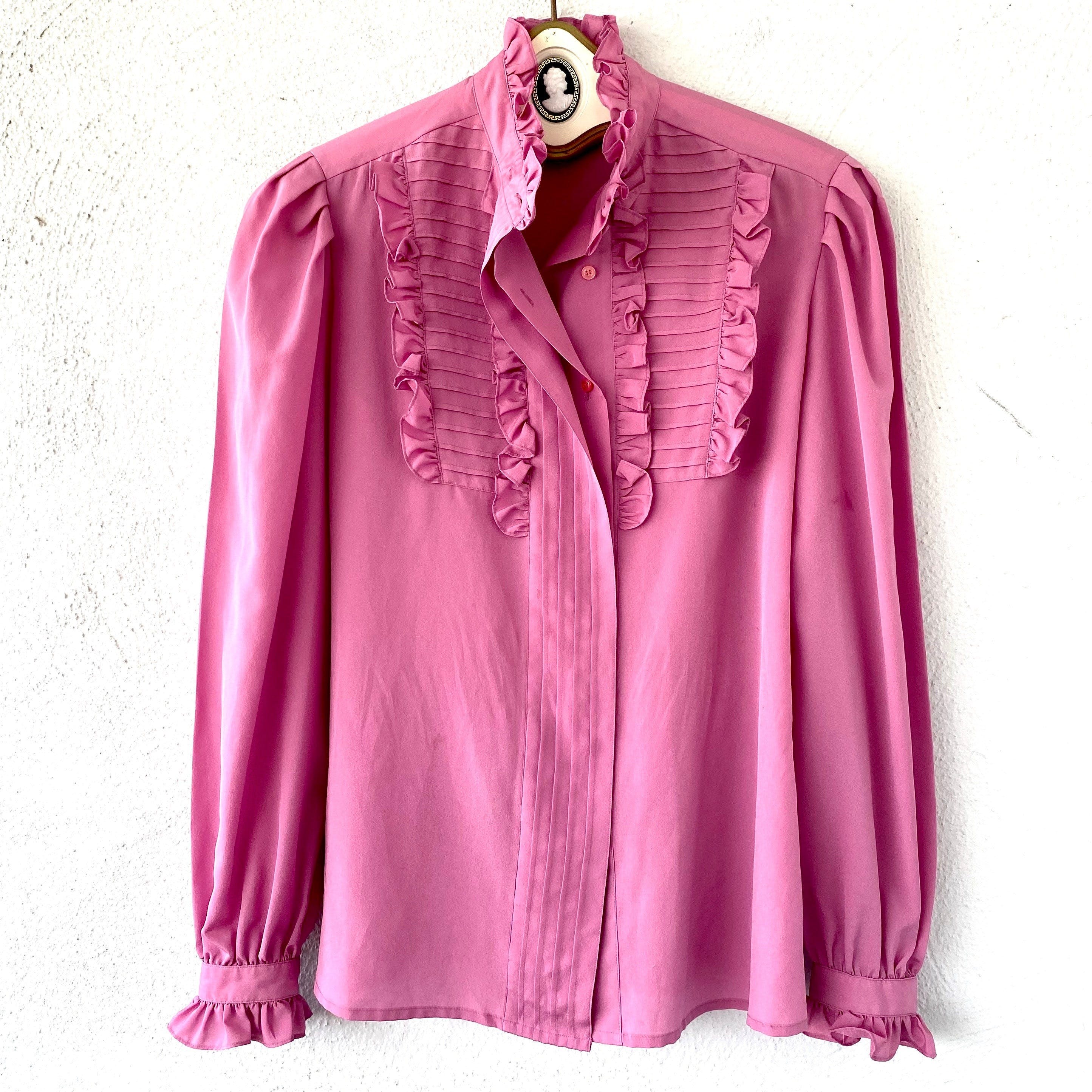 Vintage 80’s Lilac Purple Ruffle Collar Top by Lim’s | Shop THRILLING