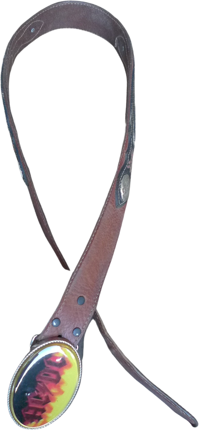 Vintage 80s/90s (36 To 38) * Ac Dc Buckle With Tooled Leather Belt ...
