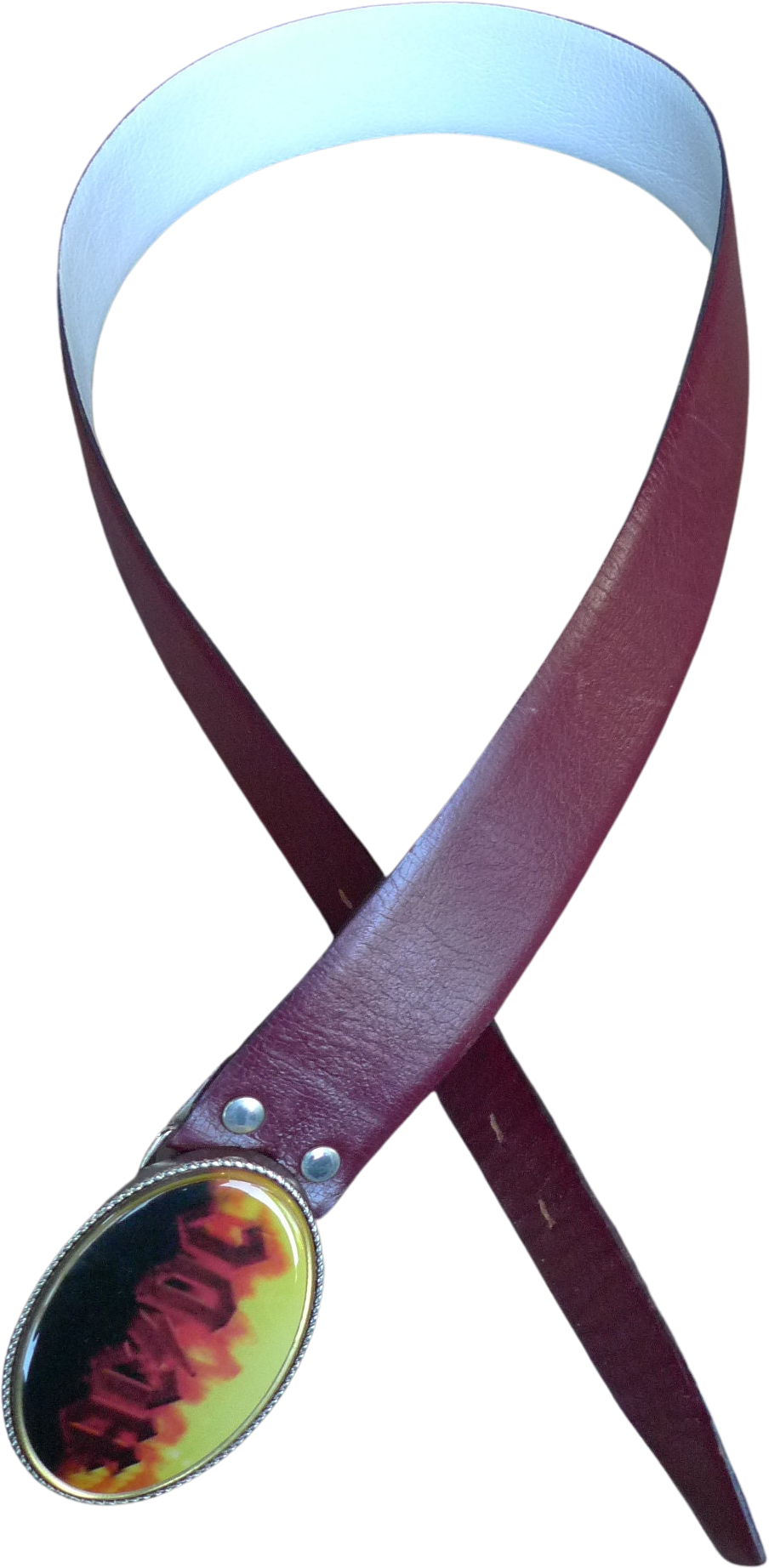 Vintage 80s/90s (35 To 37) * Ac Dc Buckle With Tooled Leather Belt ...