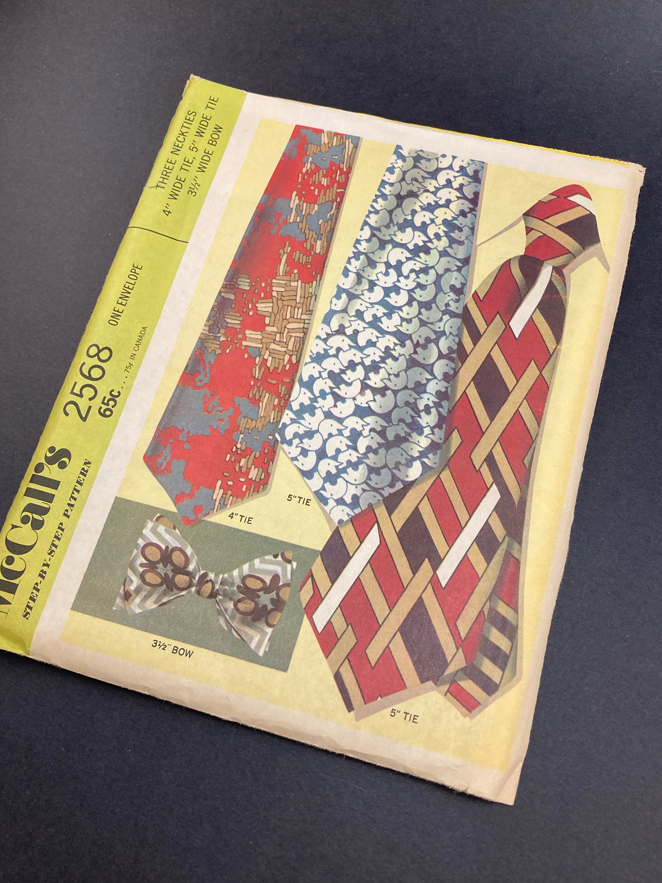 Neck Tie Sewing Pattern Vintage Mccalls Pattern by Mccalls | Shop THRILLING
