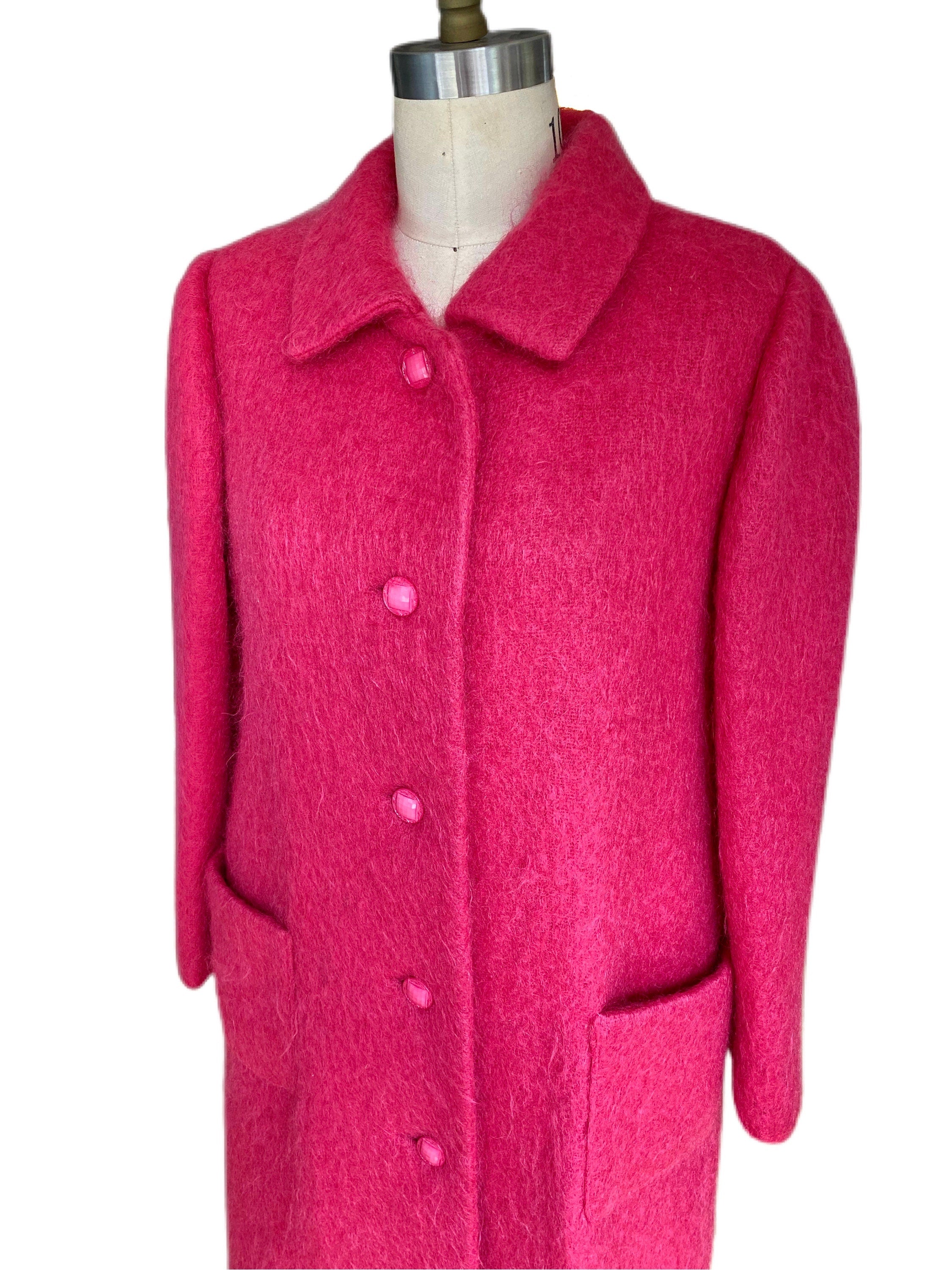 Vintage Hot Pink Mohair Coat by Kent Classics | Shop THRILLING