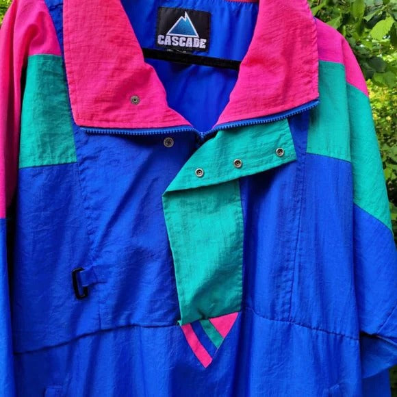 Vintage 80’s 90’s Colorblock Windbreaker Tracksuit by Cascade | Shop ...