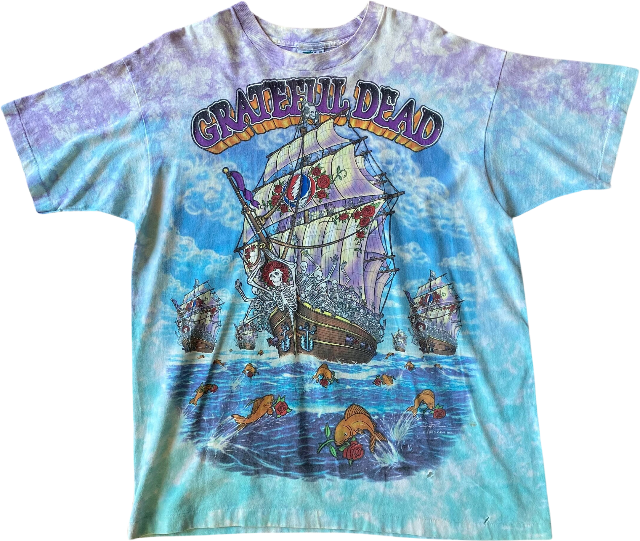 90s Grateful Dead Ship of Fools Tee by Liquid Blue