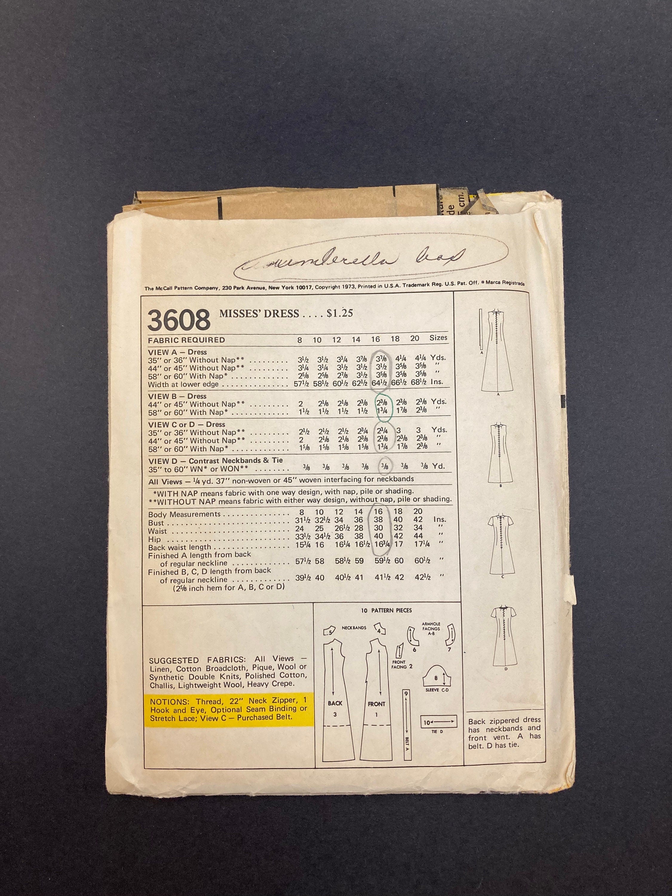 70s Keyhole Dress Vintage Mccalls Sewing Pattern by Mccalls | Shop ...