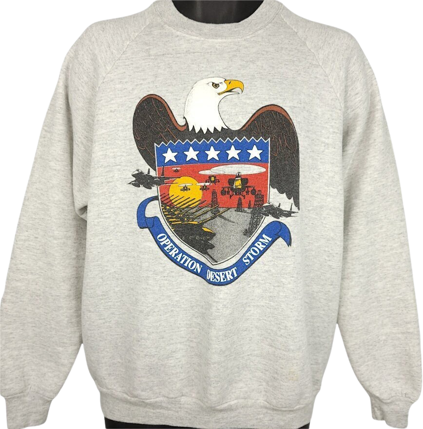 Vtg 90s Desert Storm Sweatshirt Medium selling