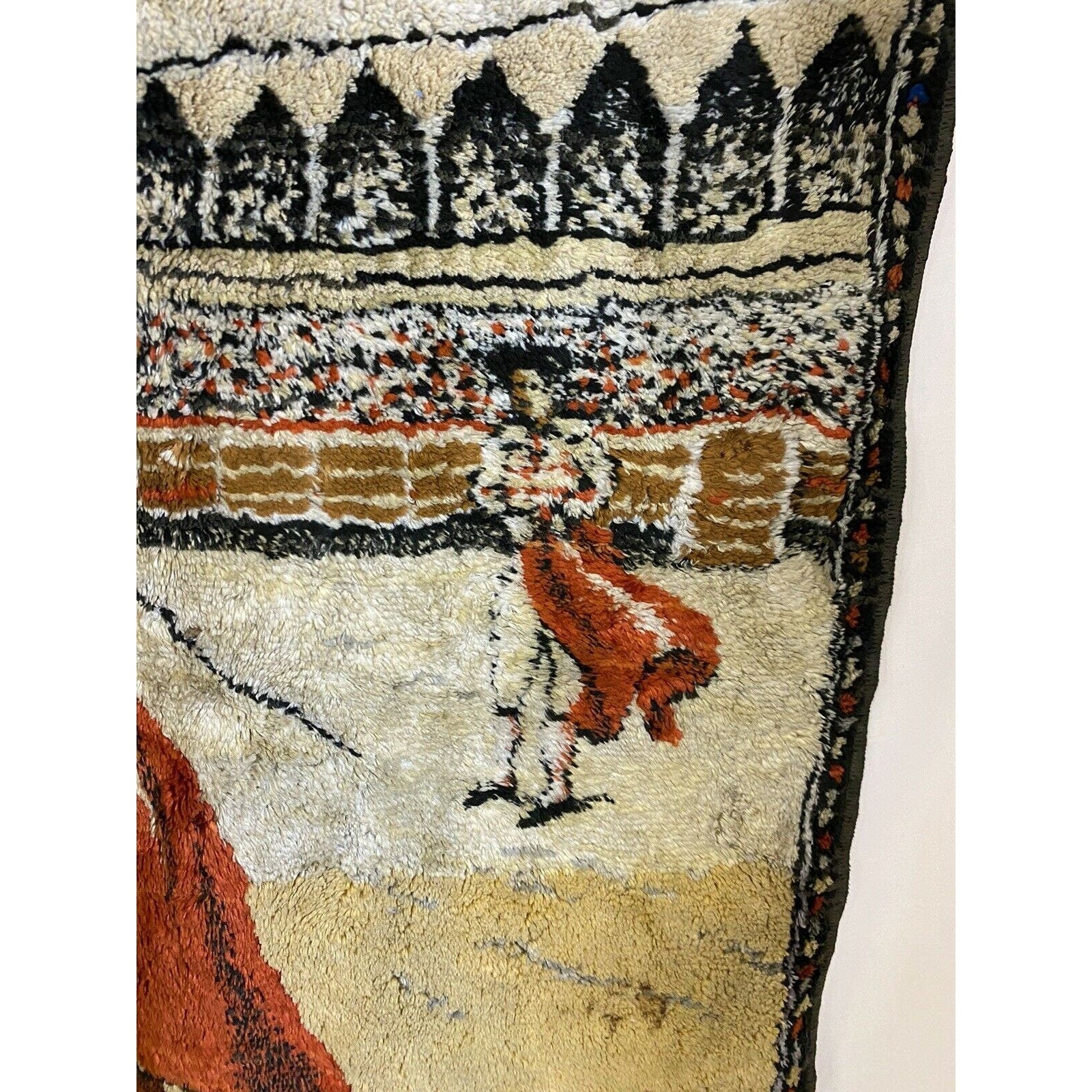 Matador Rug Scene Vintage Tapestry Rug Velvety Wall Hanging Matador Bull Fighting | Shop ...