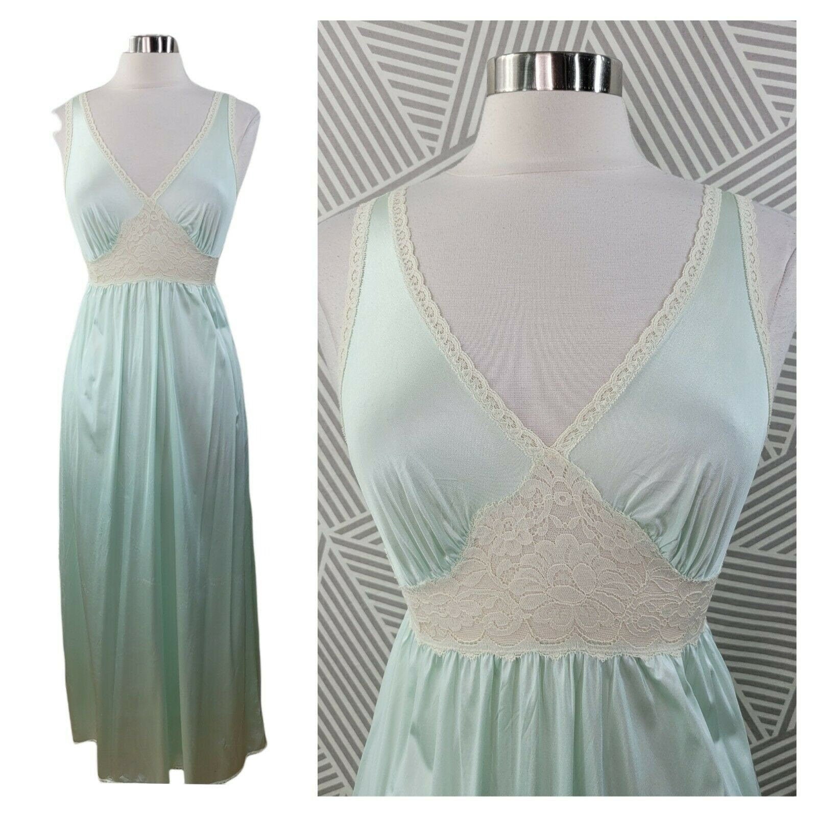 Vintage Blue Lace Nylon Sissy Retro Nightgown by Miss Elaine | Shop ...