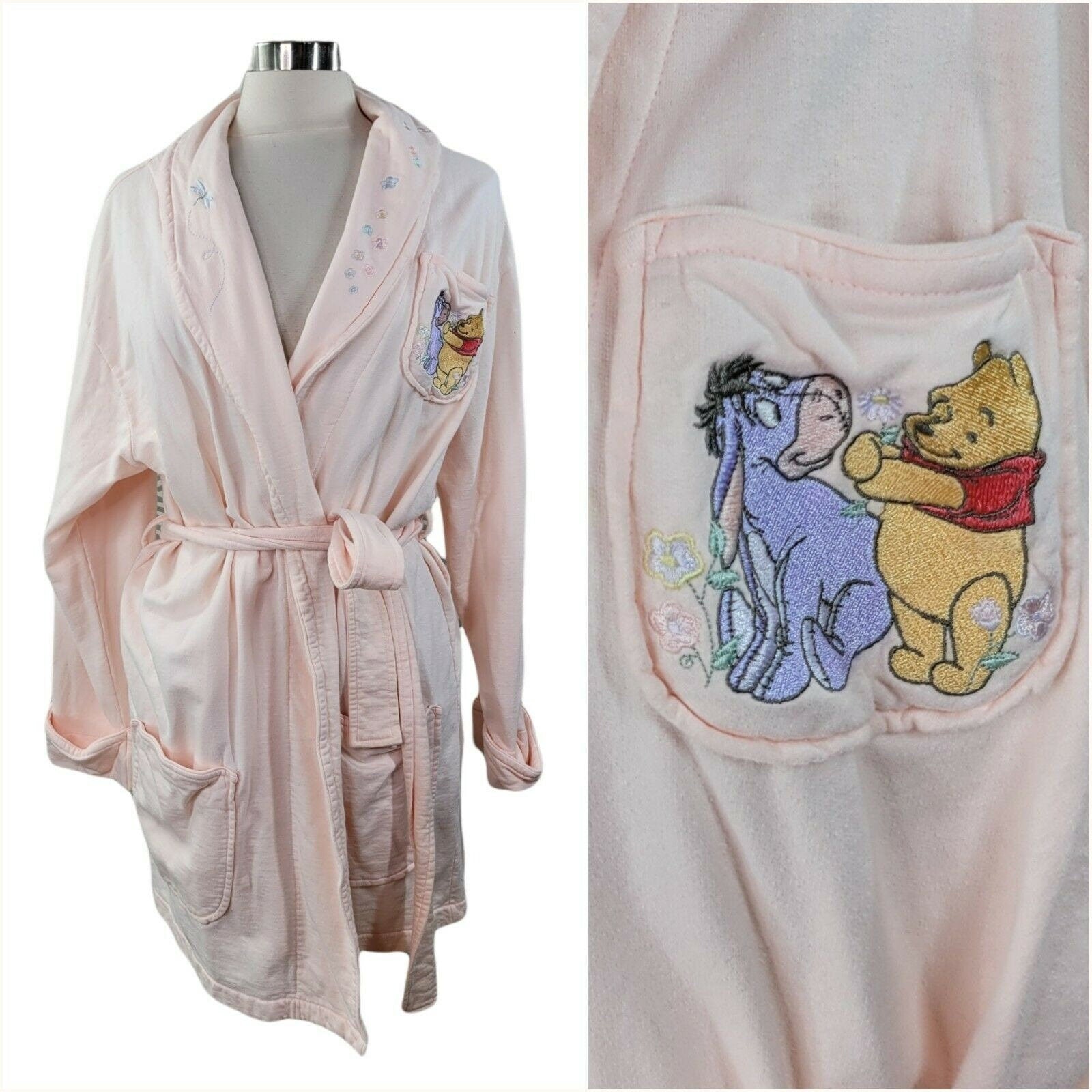 Disney Spa Robe Vintage Disney Store Bath Robe Winnie The Pooh Eeyore Housecoat Pink by ...