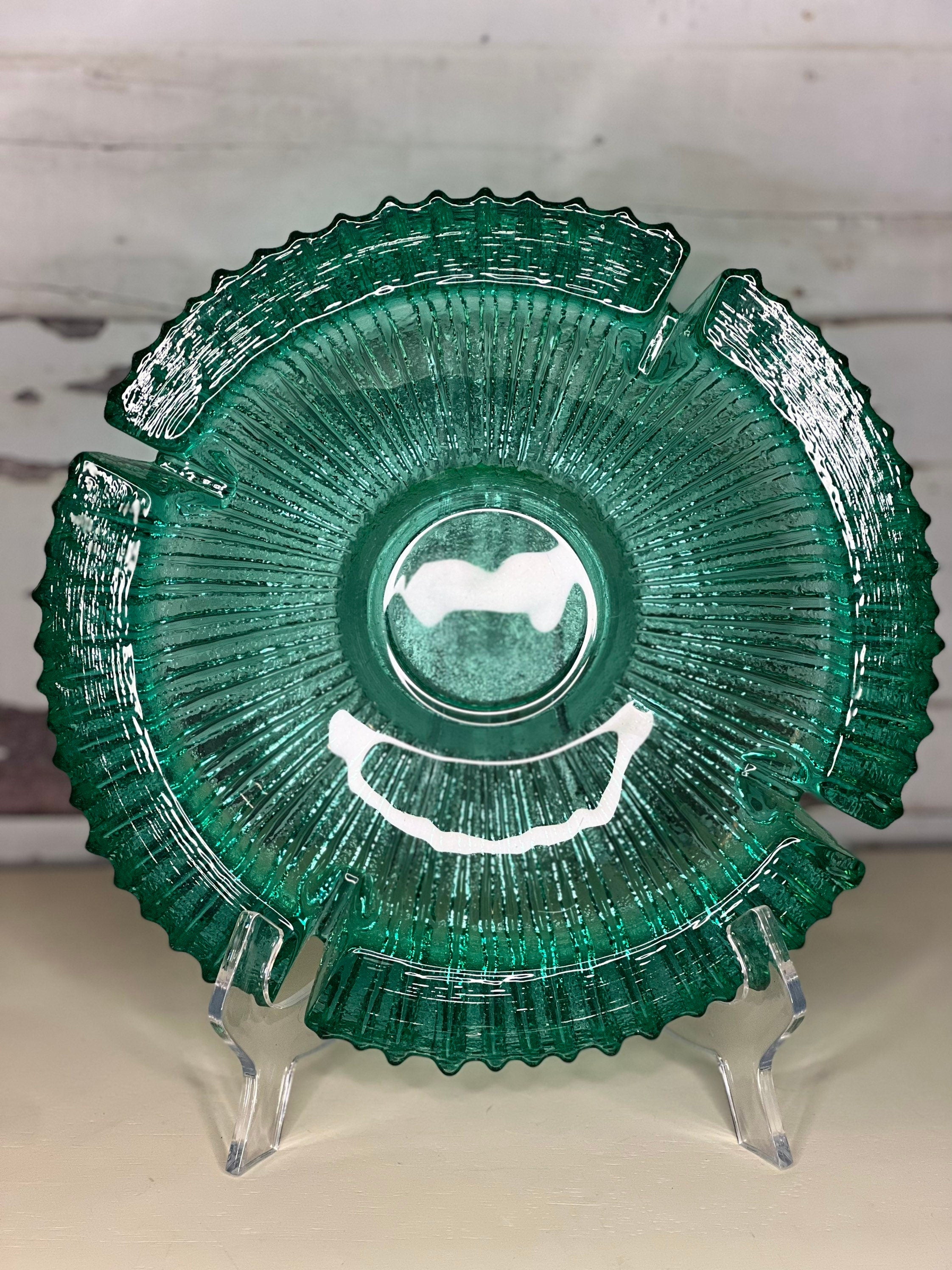 Vintage Blenko Teal Glass Ashtray by Blenko | Shop THRILLING