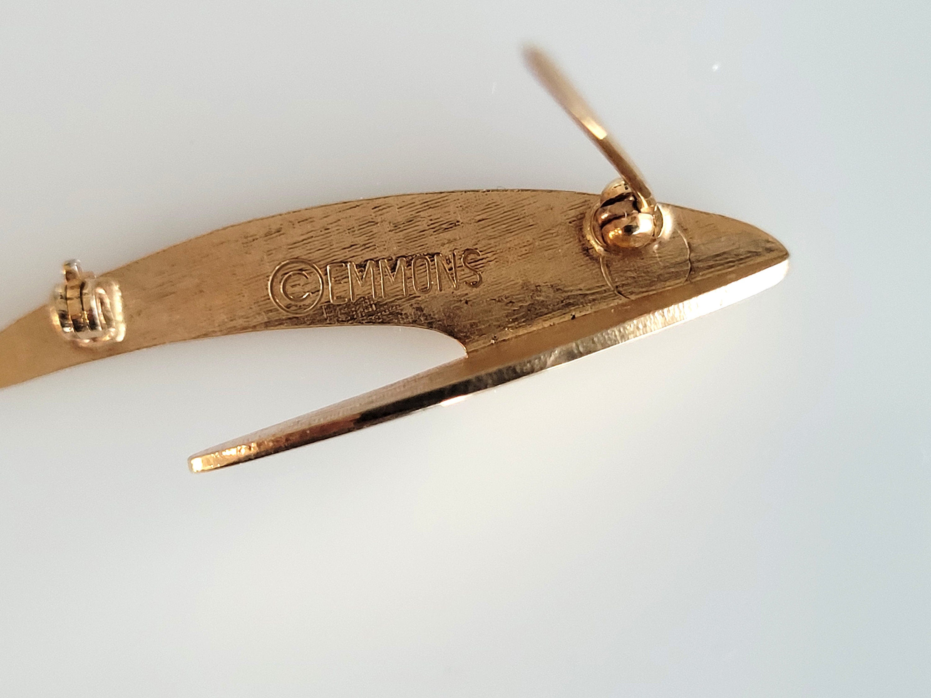 50s/60s Vintage Gold-tone Atomic Boomerang Brooch By Emmons | Shop ...