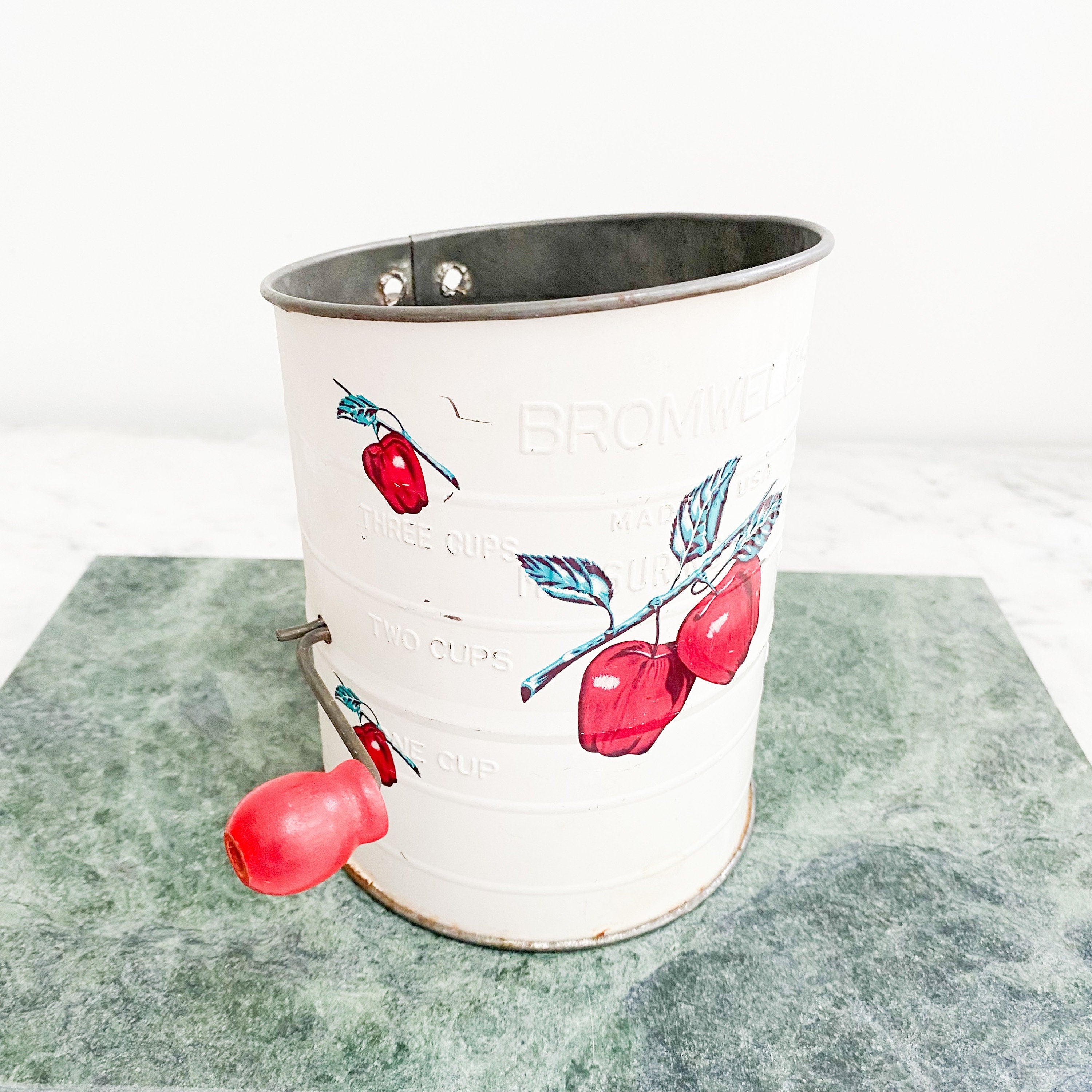 40s/50s Vintage Flour Sifter Measuring Sifter Made In Usa By Bromwell