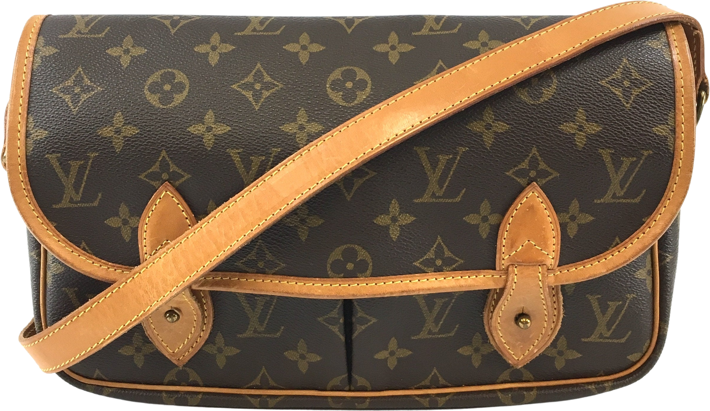 Louis Vuitton Monogram Canvas Sac Gibeciere Crossbody Bag MM Louis