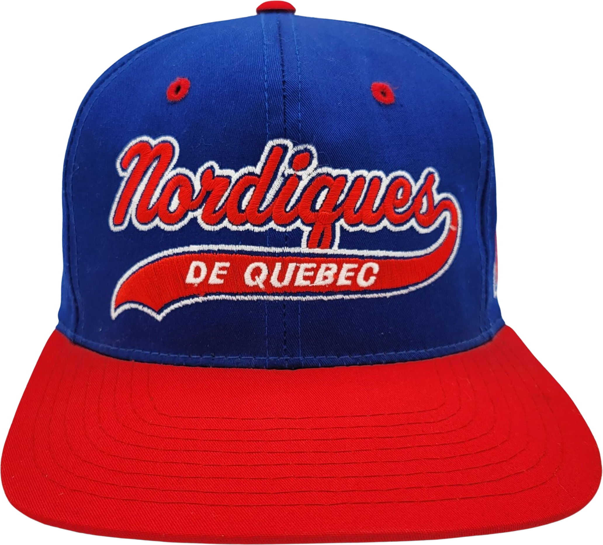 Quebec Nordiques Two Tone Pinstripe Snapback Adjustable Plastic Snap Back  Hat/Cap Red