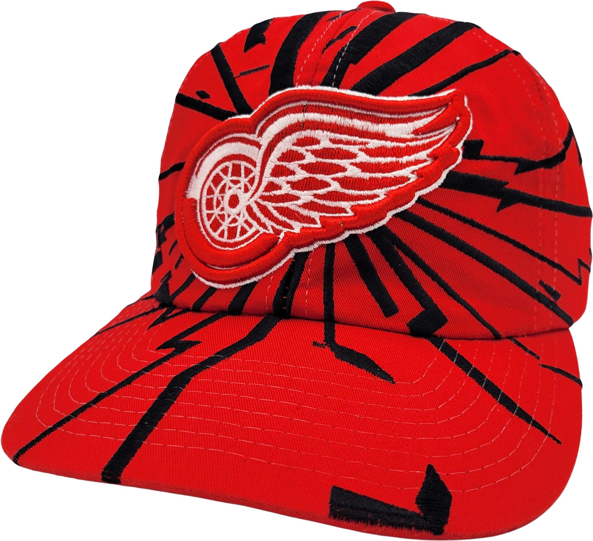Detroit Red Wings Vintage 90s Starter Collison Snapback Hat Nhl