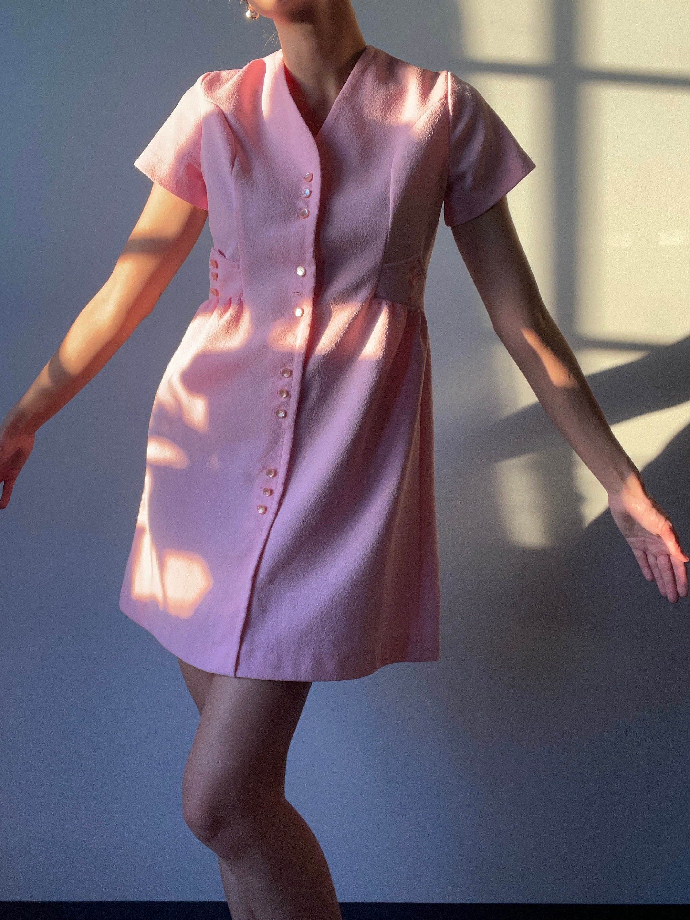 Mod Mini Drrss Vintage Pink Mod Mini Dress M | Shop THRILLING