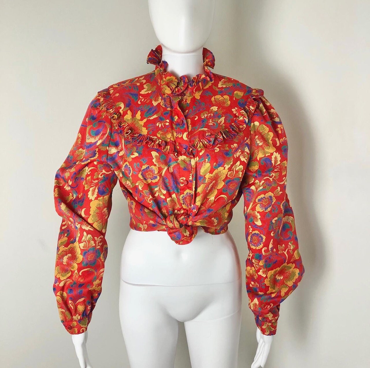 Vintage 70s Western Style Ruffled Blouse | Shop THRILLING