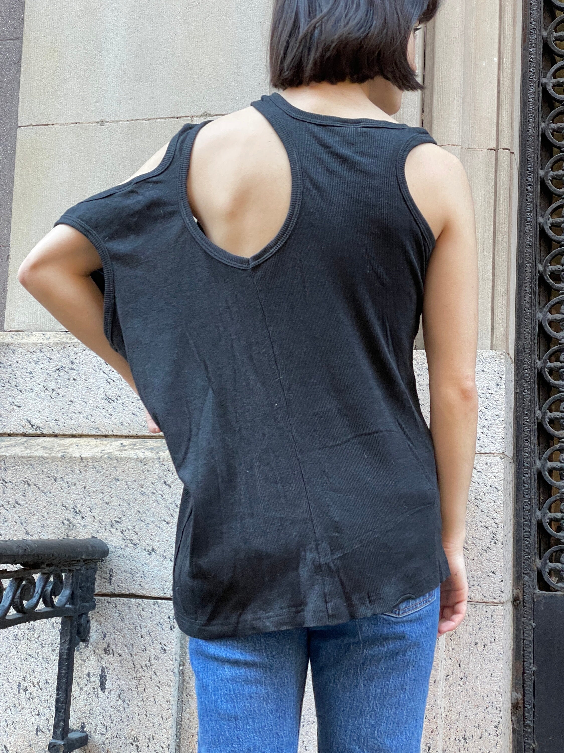 Vintage Black Versatile Shirt with 3 White Square Patterns On The Front ...