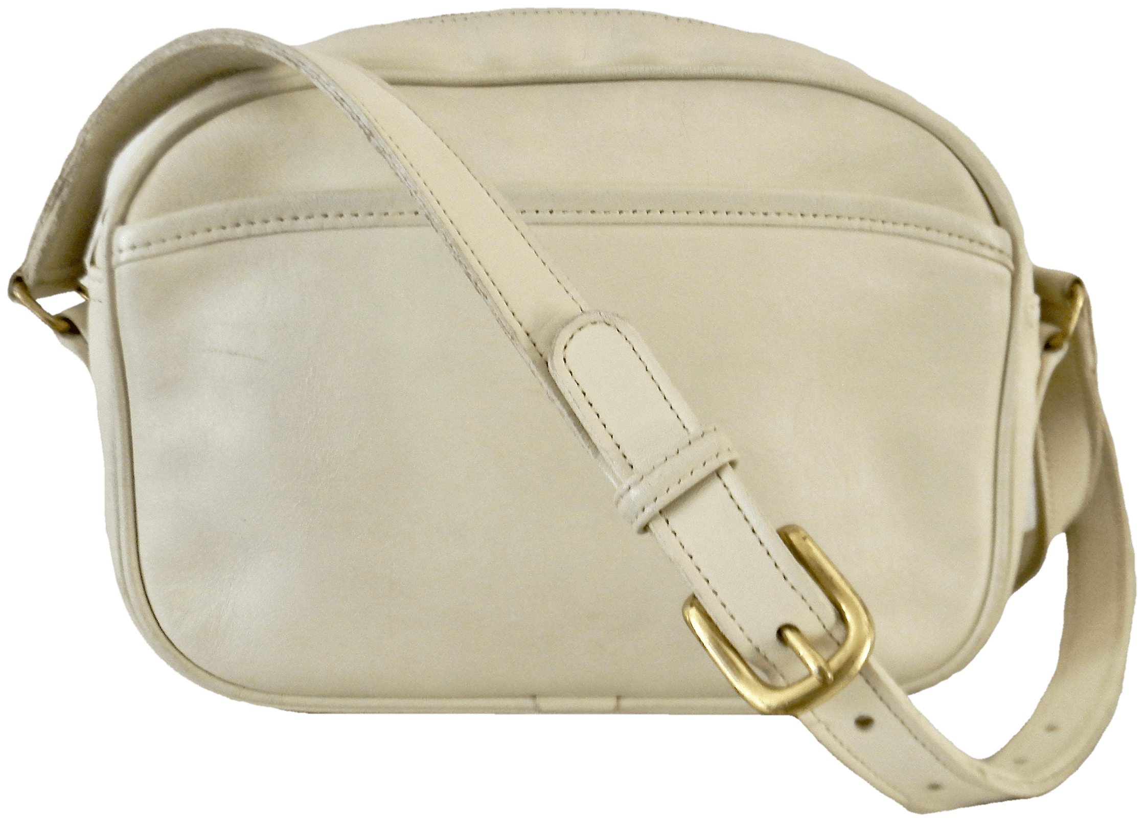 Vintage 80's Bone Leather Camera Bag by Coach Shop THRILLING