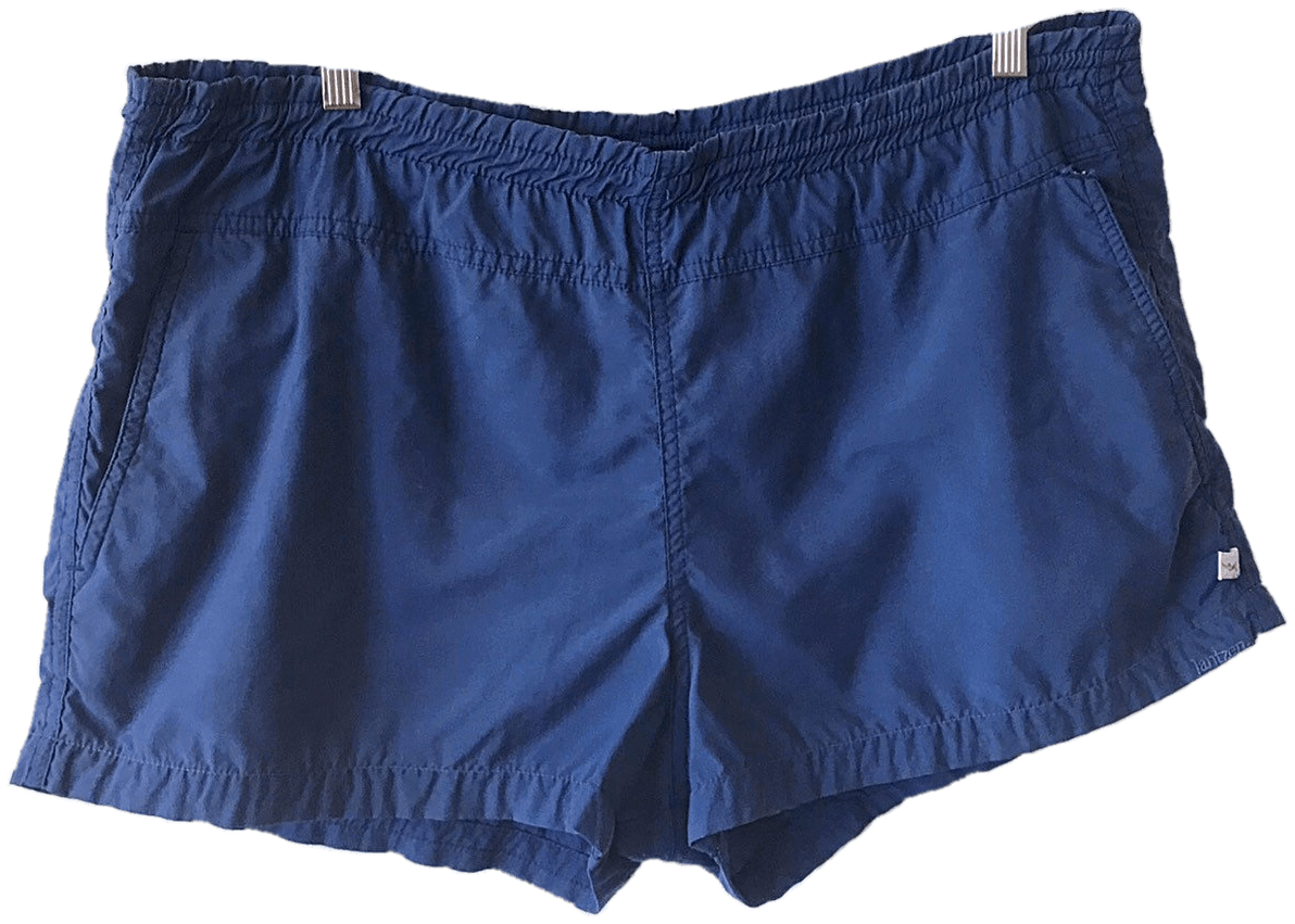 Vintage 80's Navy Blue Drawstring Athletic Swim Trunks with Pockets by ...