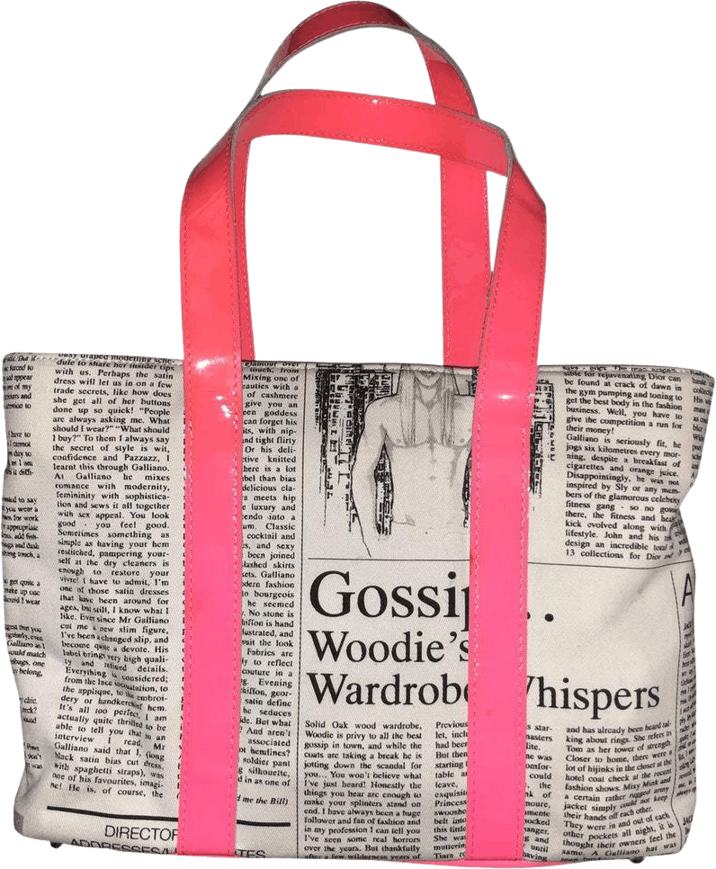 John Galliano 2000s Leather Gazette Tote · INTO