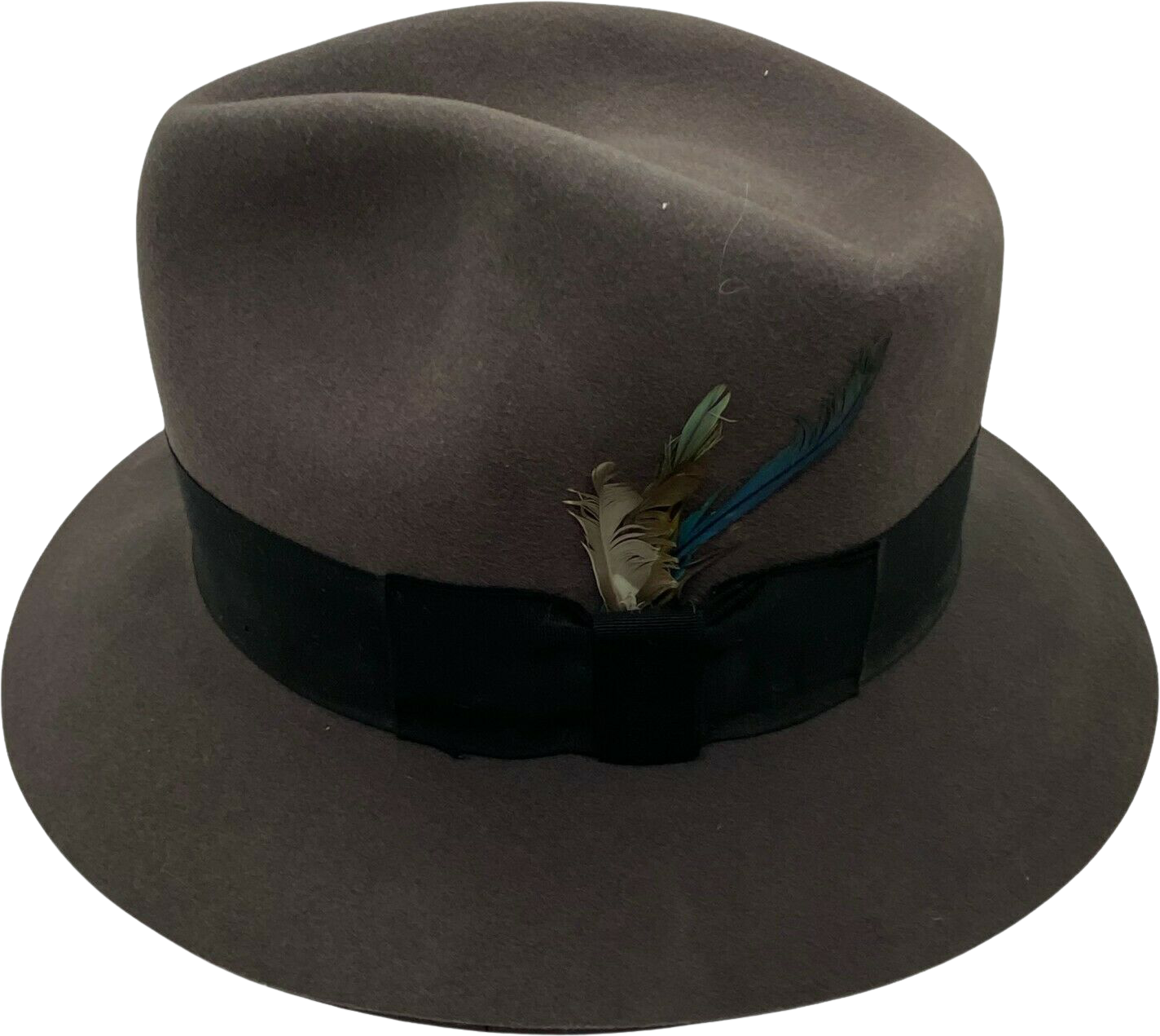 Vintage 80s Indiana Jones Brown Wool Fedora Hat Size 7 1/4 By