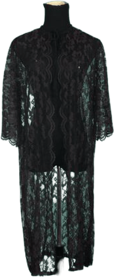 Vintage 70's Maroon Lace Tie Neck Robe | Shop THRILLING