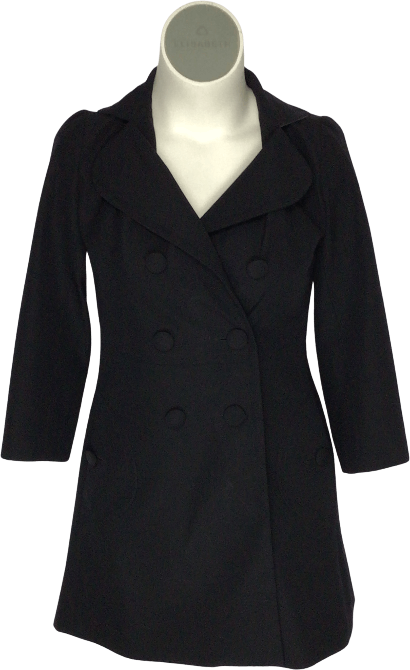 Vintage 90's Mod Black Double Breasted Button Down Coat by Harvey ...