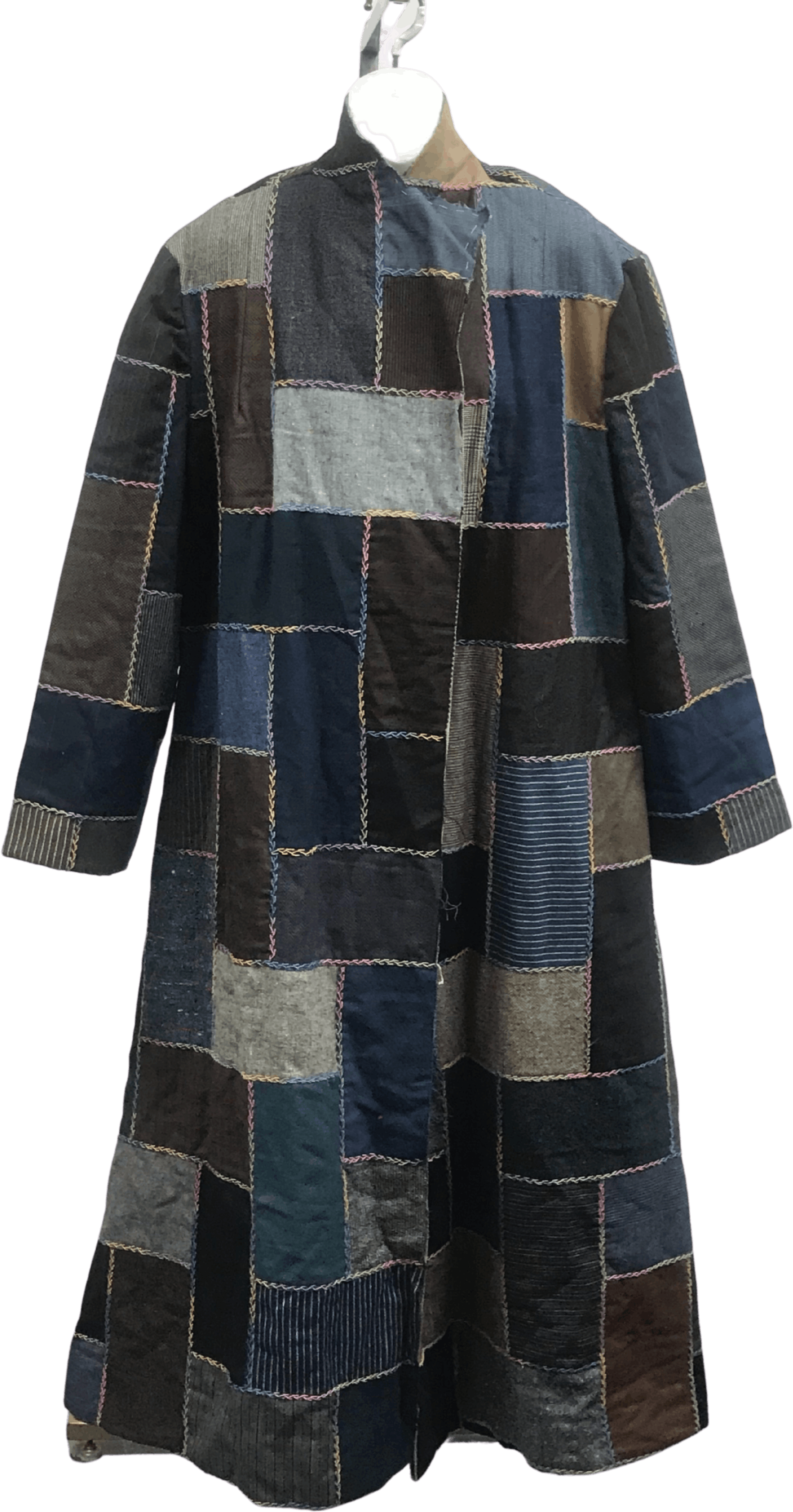 Vintage Multicolor Long Patchwork Coat | Shop THRILLING